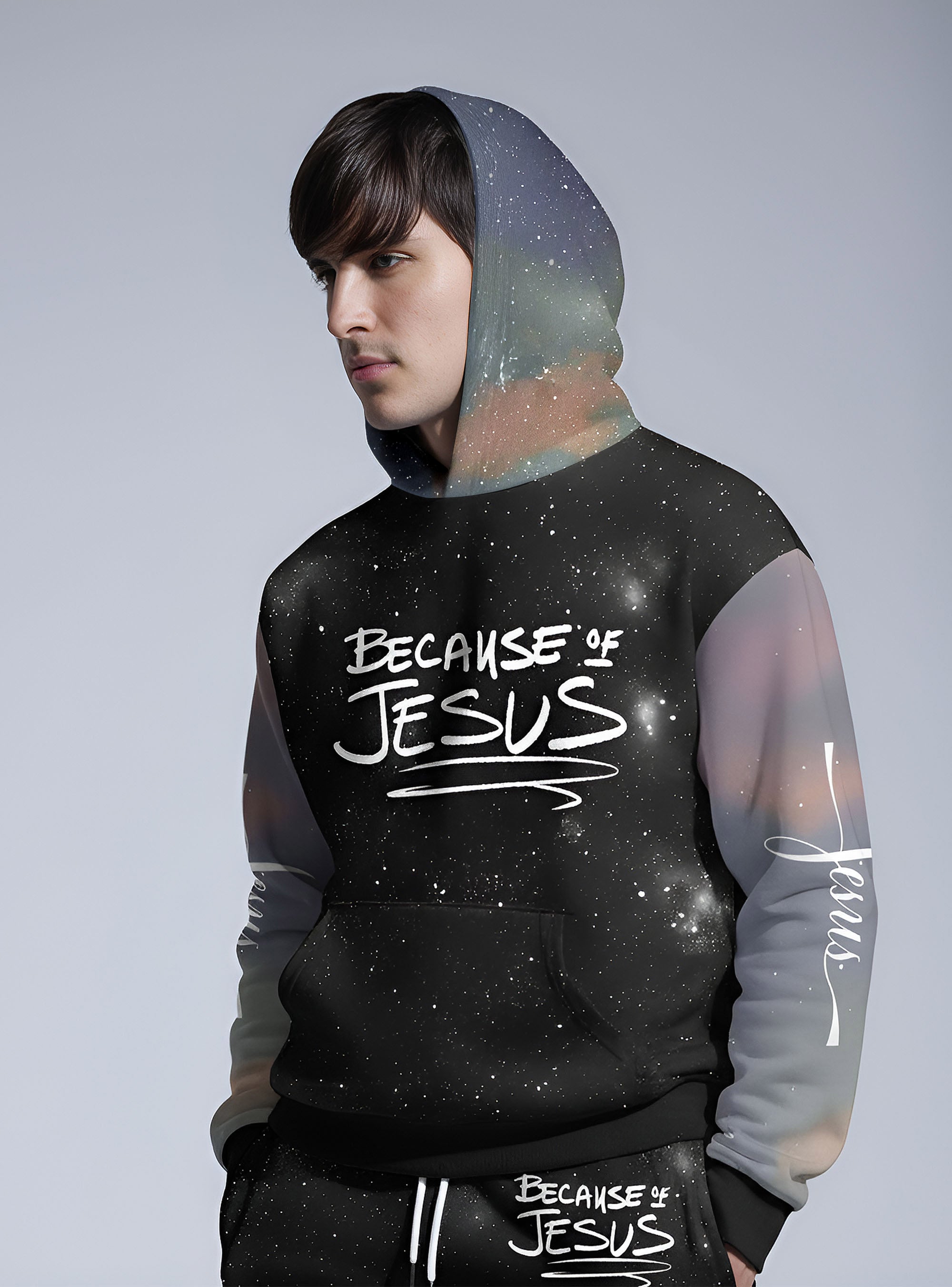 Because Of Jesus Hoodie & Jogger Set