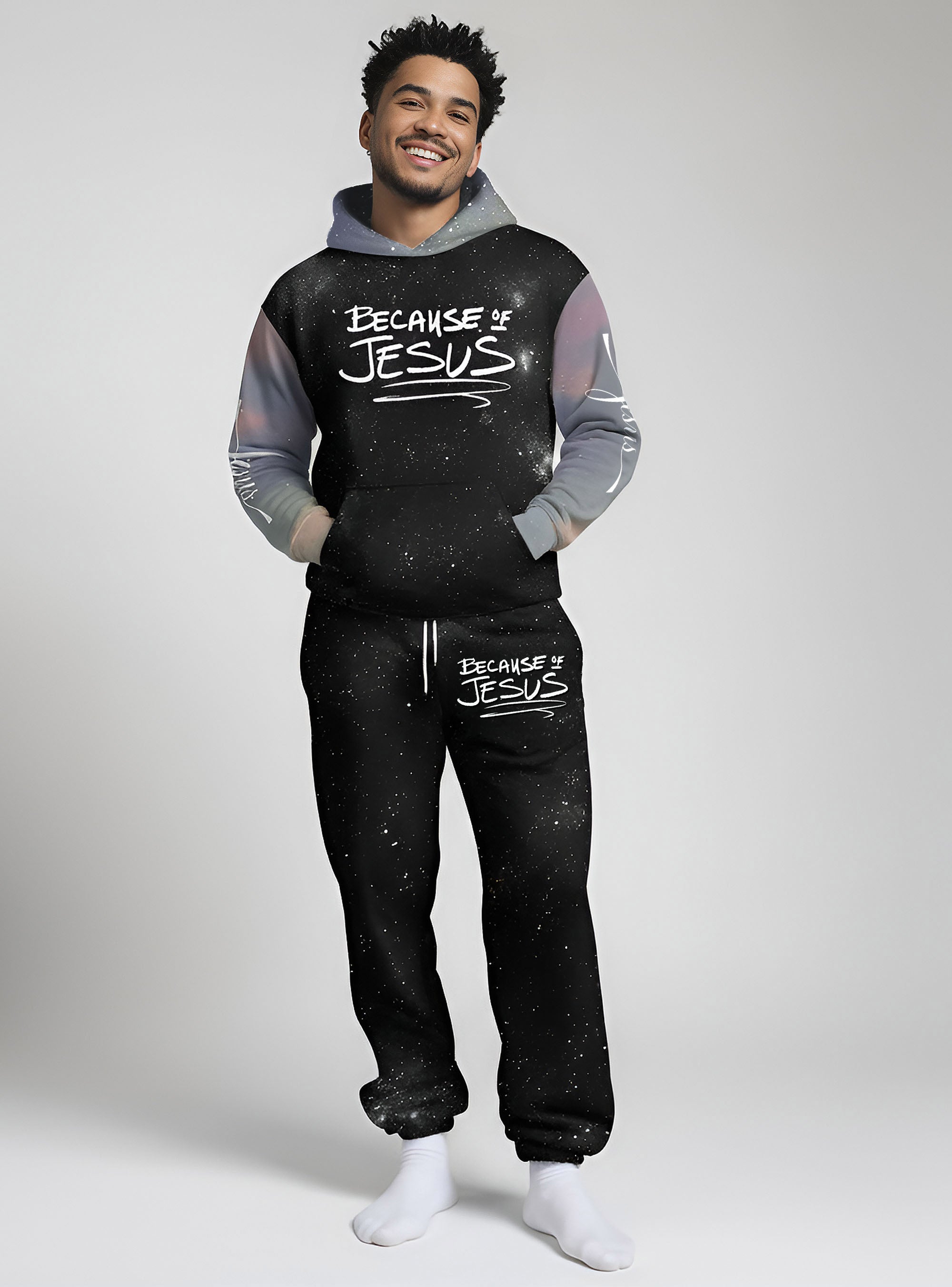 Because Of Jesus Hoodie & Jogger Set