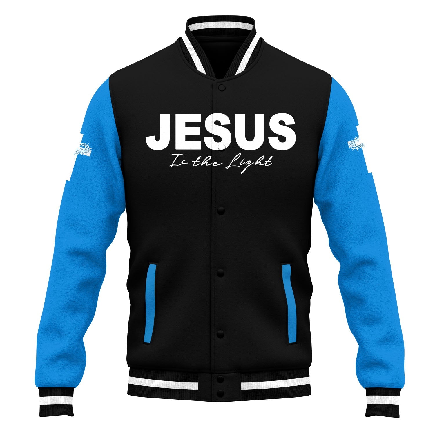 Jesus In The Light Baseball Jacket
