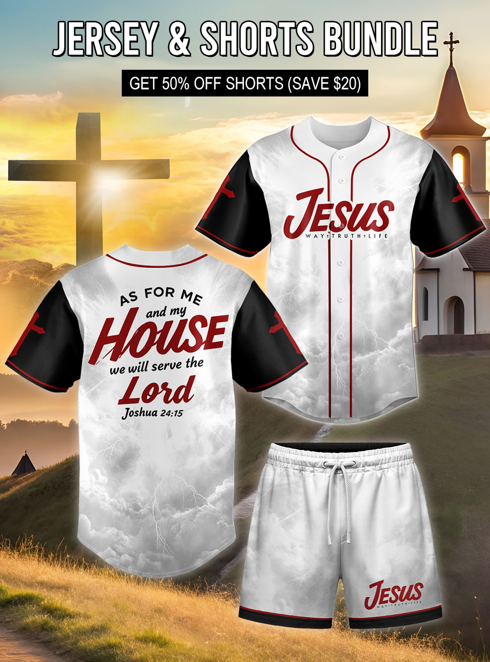 "We Will Serve The Lord" Jersey & Shorts Bundle