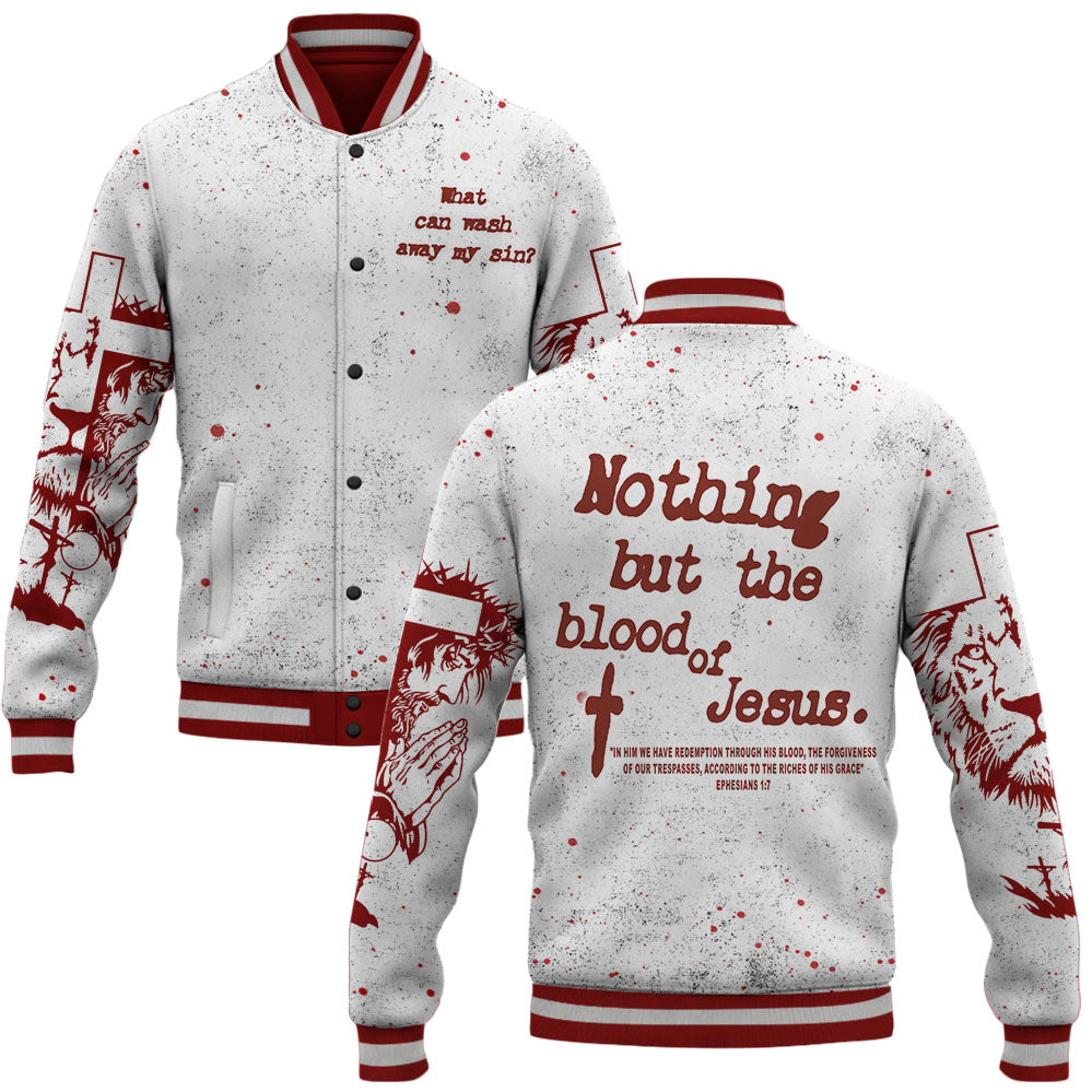 No Thing But The Blood Of Jesus Baseball Jacket