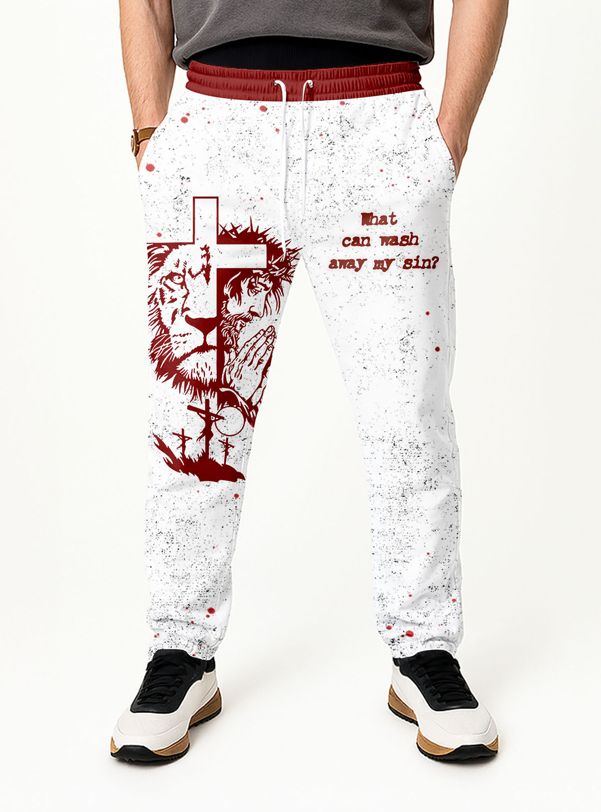 Crimson Cross Hoodie & Jogger Set