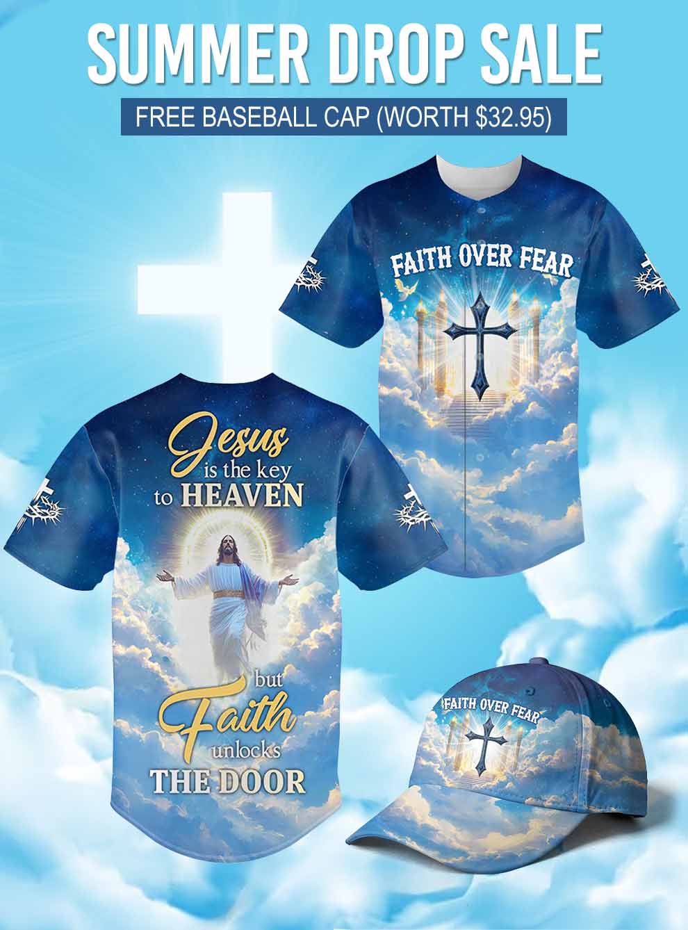 “Heaven’s Gate” Baseball Jersey & Hat Bundle