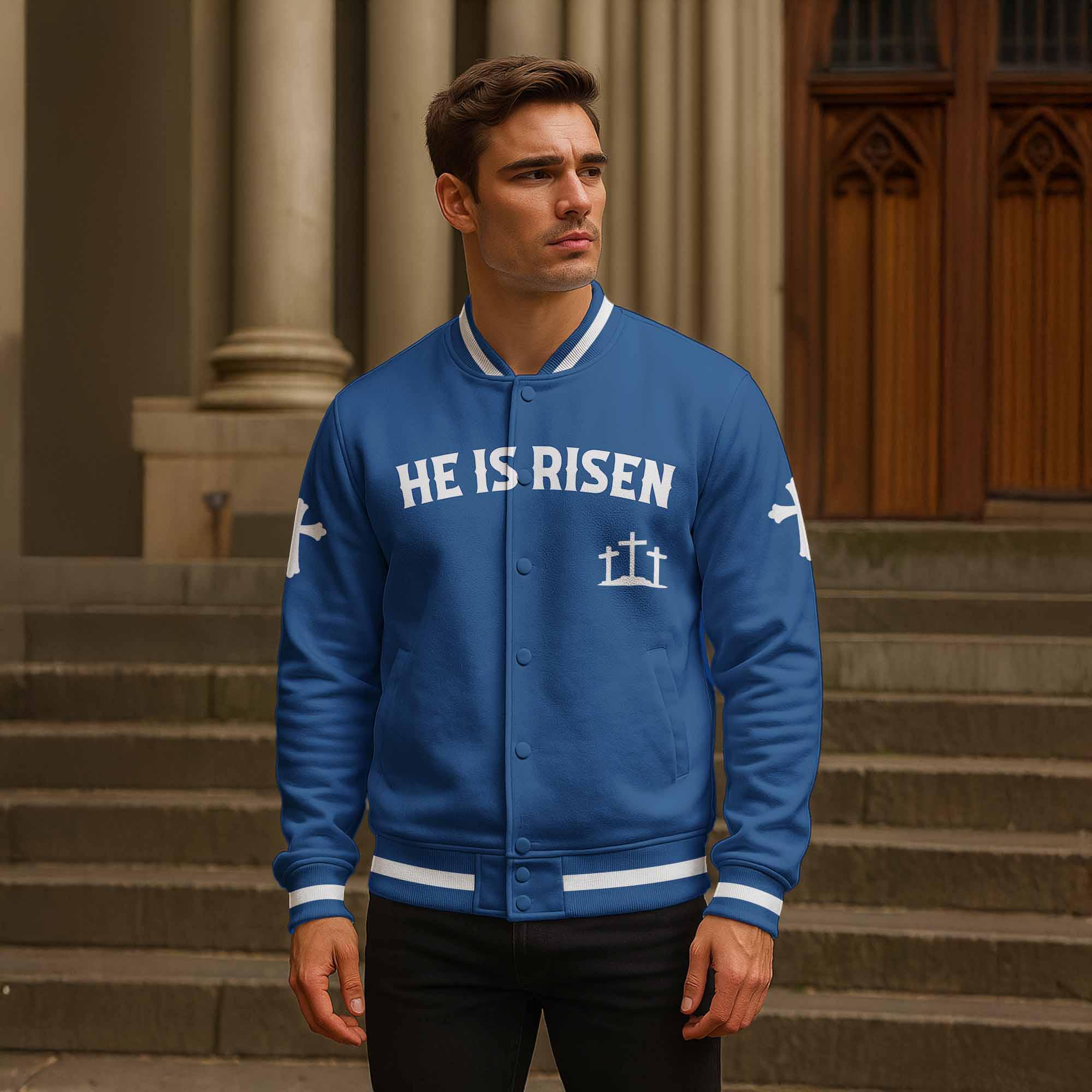 “Risen Life” Baseball Jacket