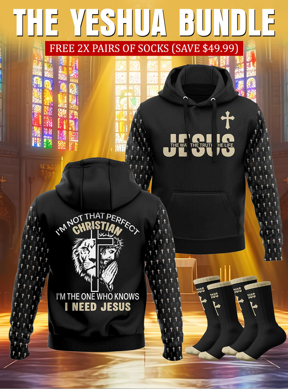 “Grace” Hoodie & Socks Set