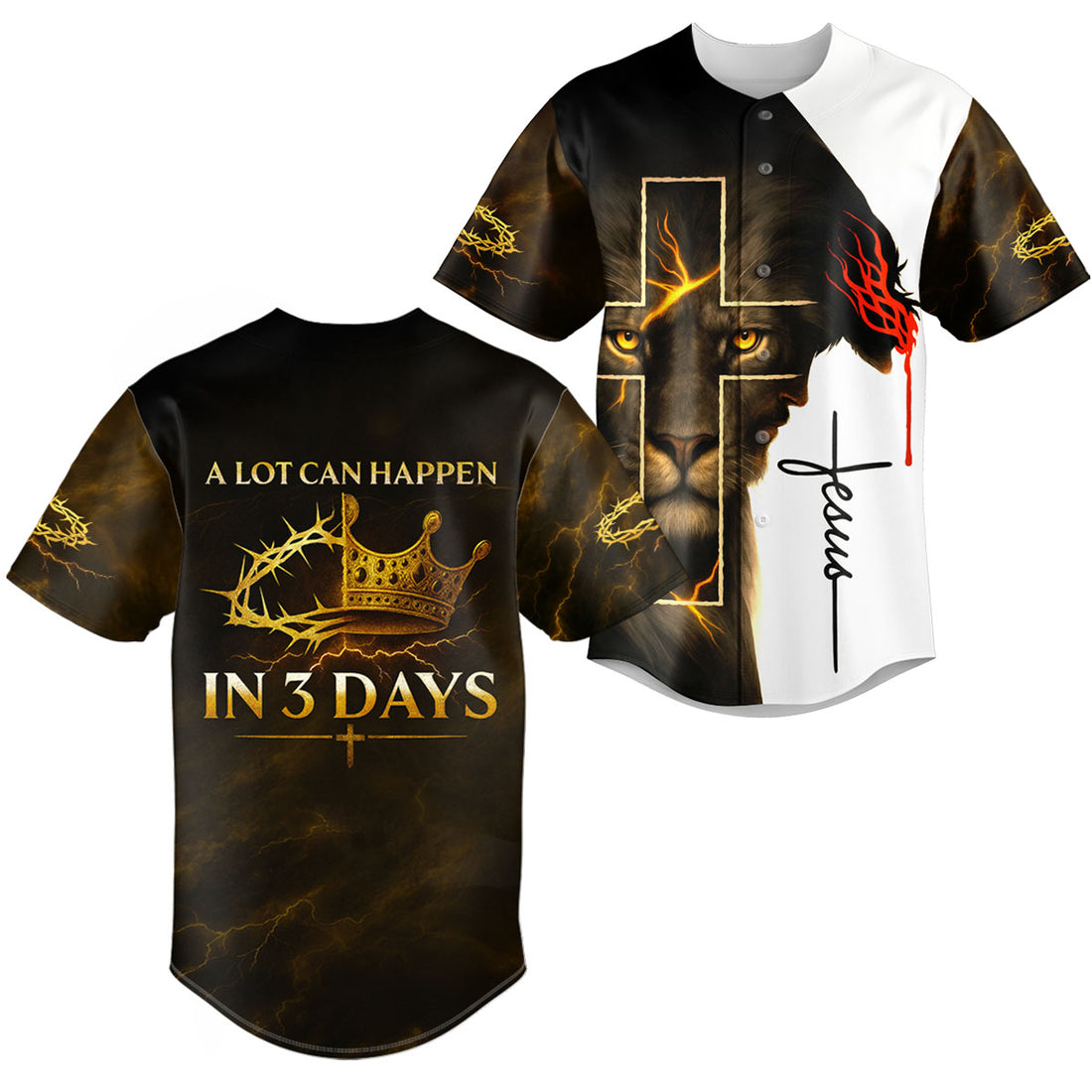 “Crown & Cross” Baseball Jersey & Hat Bundle
