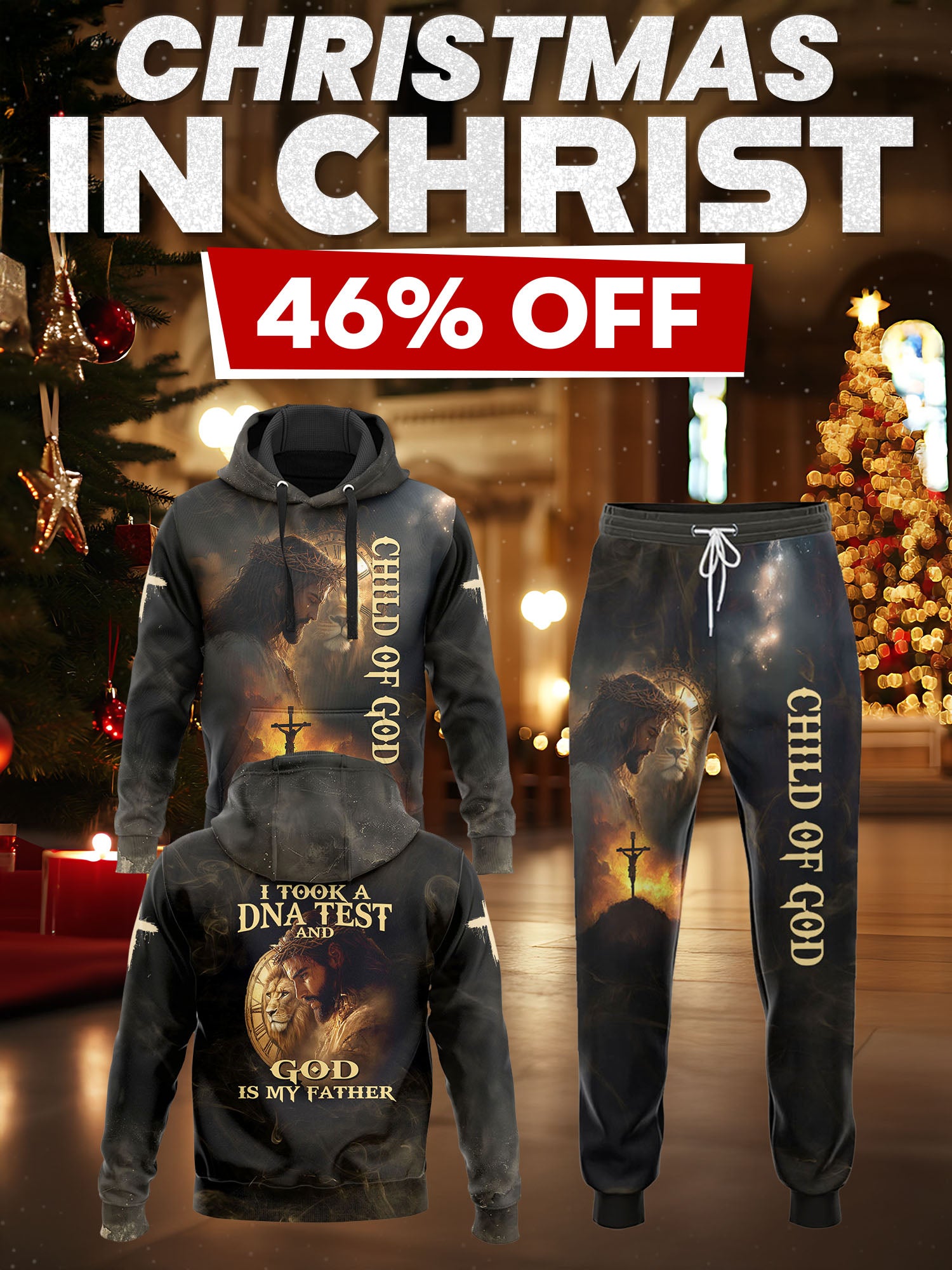 “God’s DNA” Hoodie & Jogger Set