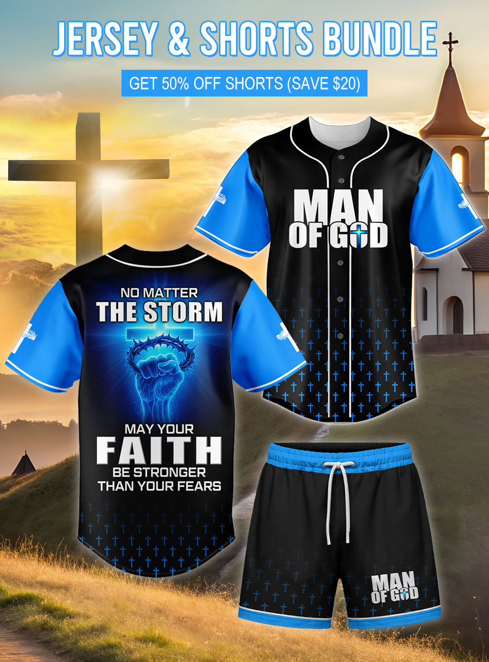 "No Matter The Storm" Jersey & Shorts Bundle