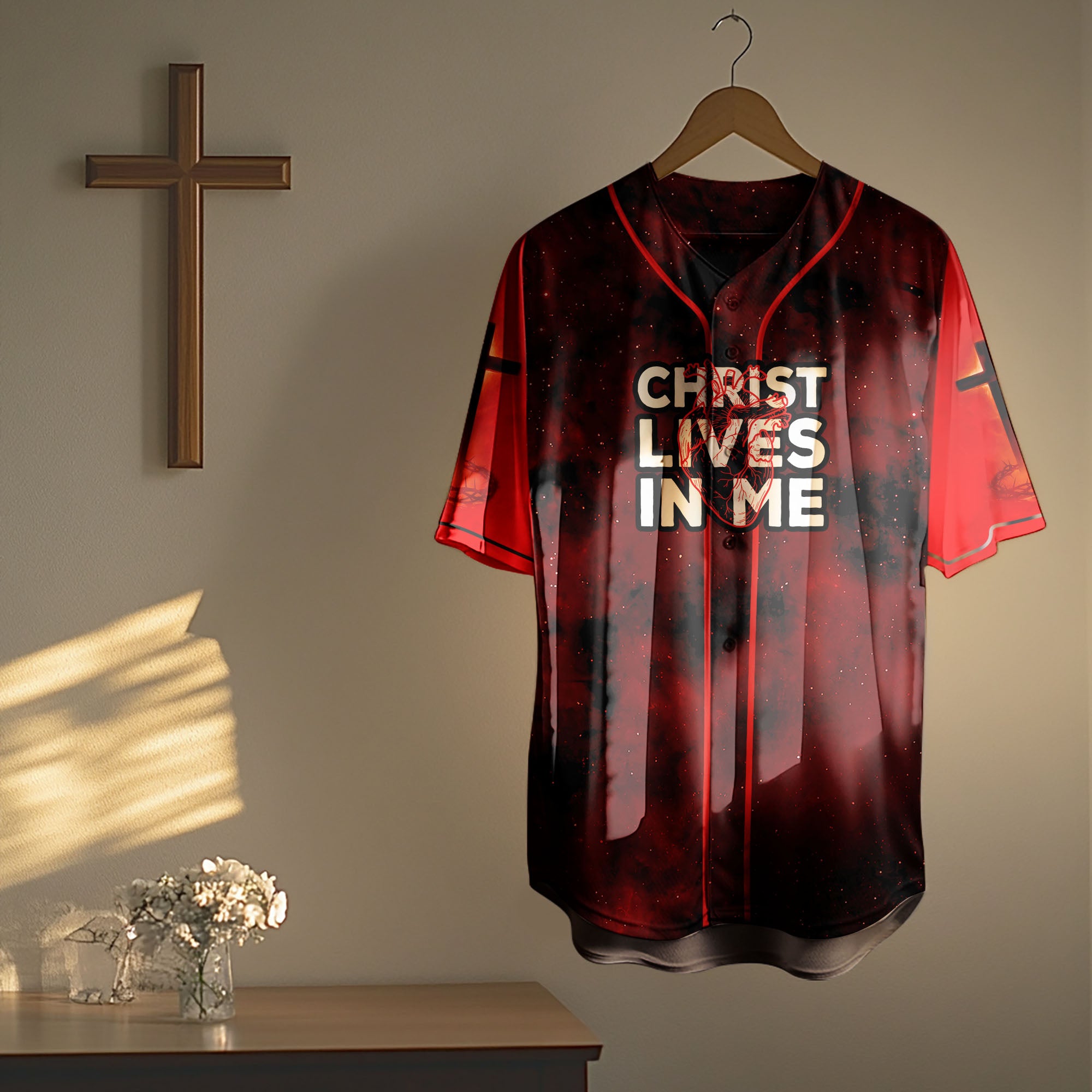 Christ Lives In Me Baseball Jersey