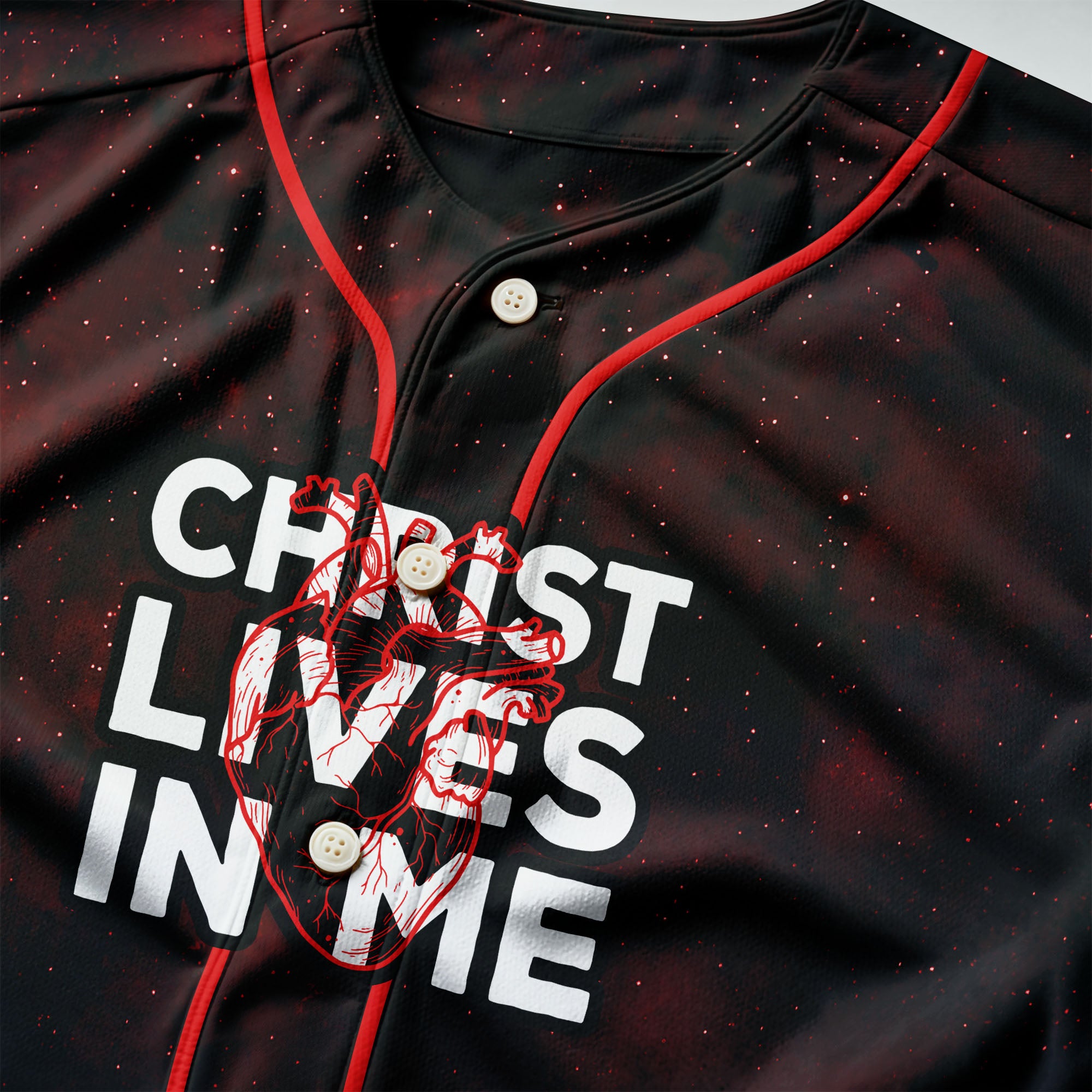 Christ Lives In Me Baseball Jersey