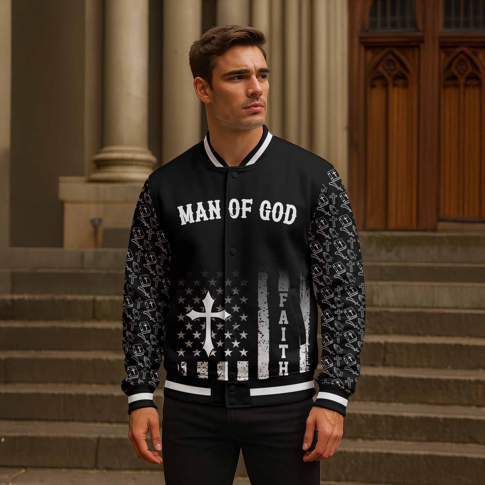 “Refuge” Baseball Jacket