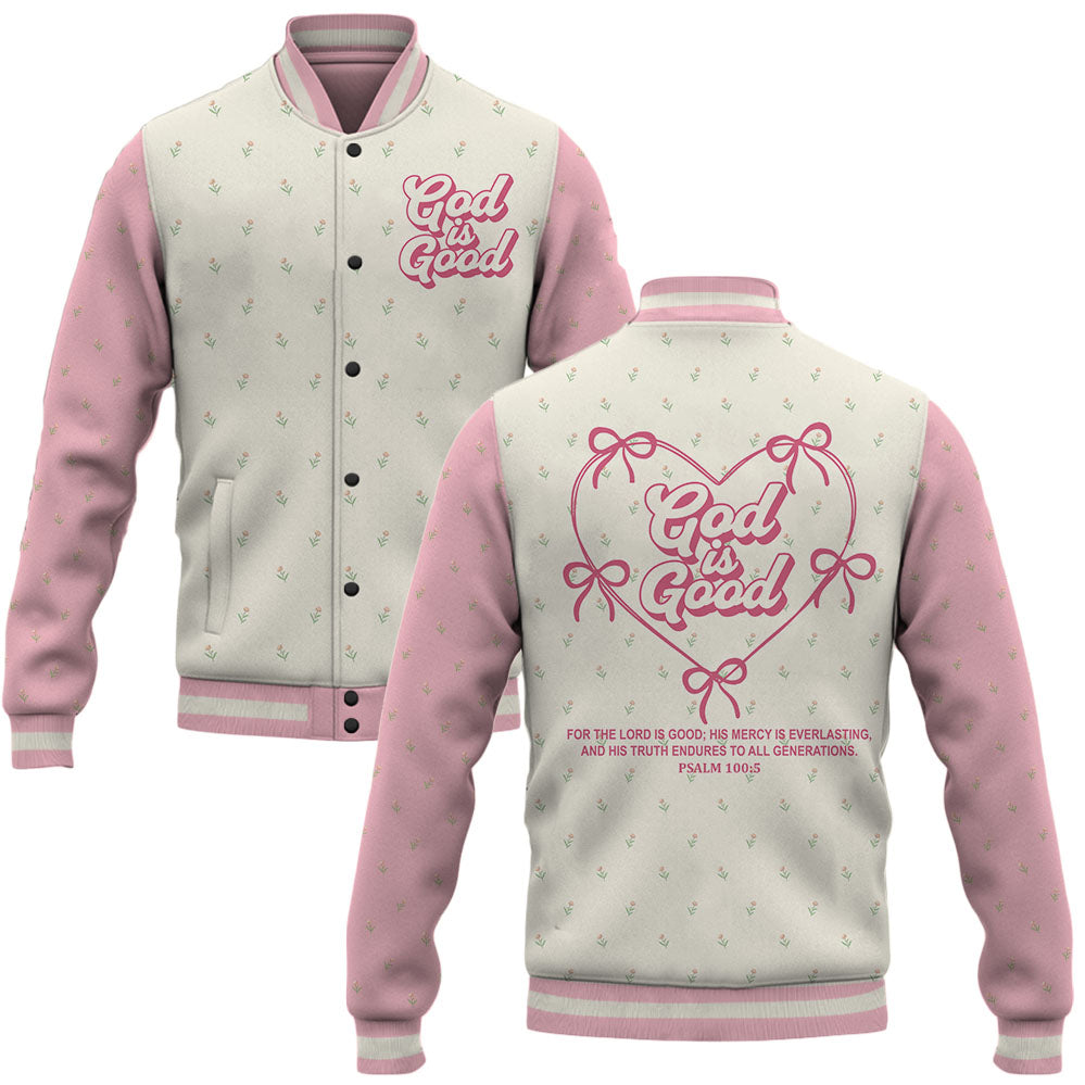 God Is Good Baseball Jacket