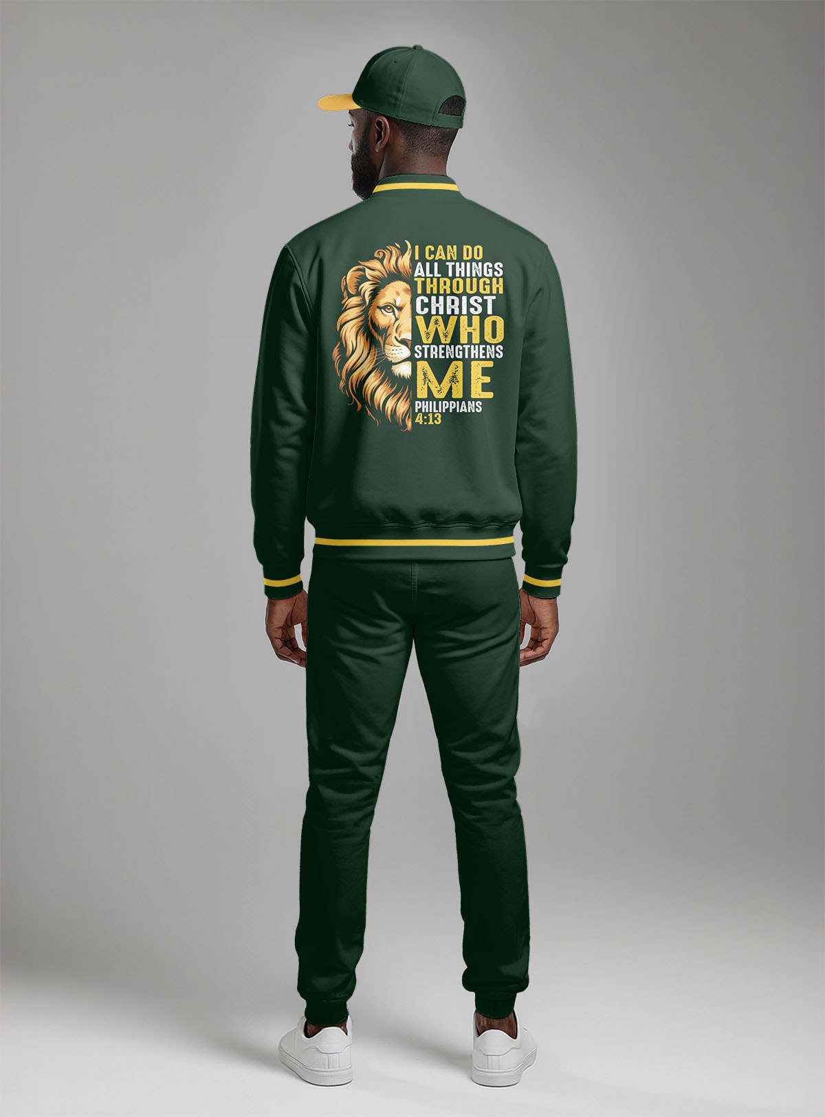 Strength In Him Baseball Jacket