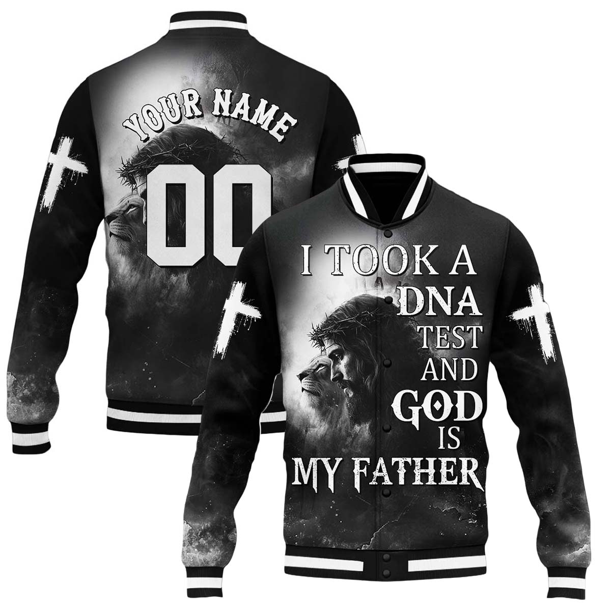 I Took a DNA Test and God is My Father Baseball Jacket