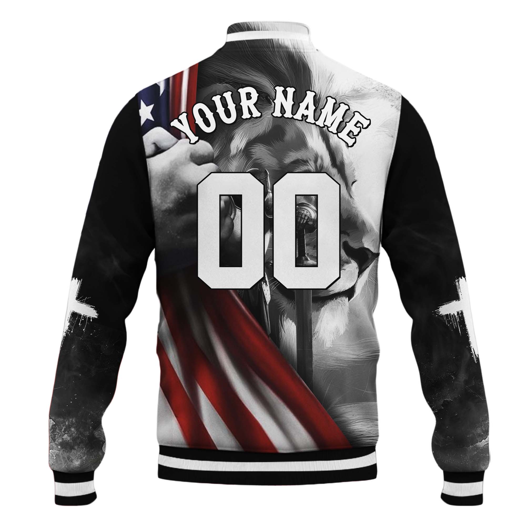 A Child Of God A man Of Faith A Warrior Of Christ Baseball Jacket
