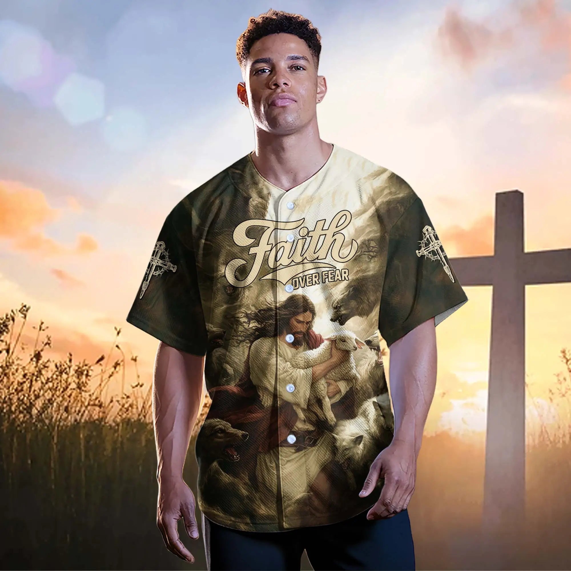 Jesus Protect the Lamp Baseball Jersey Deal