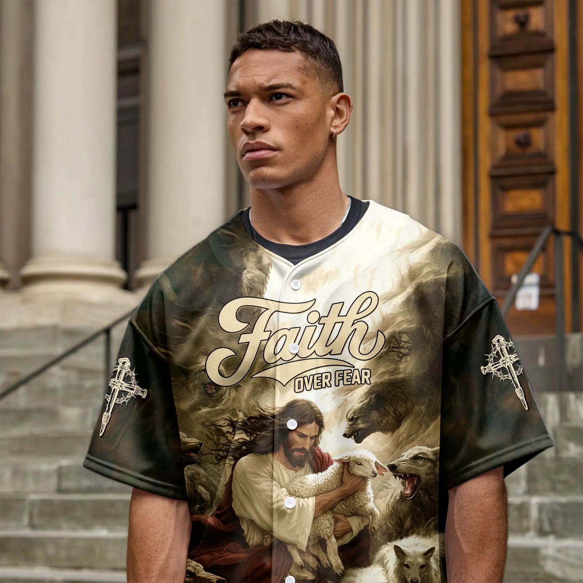 Jesus Protect the Lamp Baseball Jersey Deal