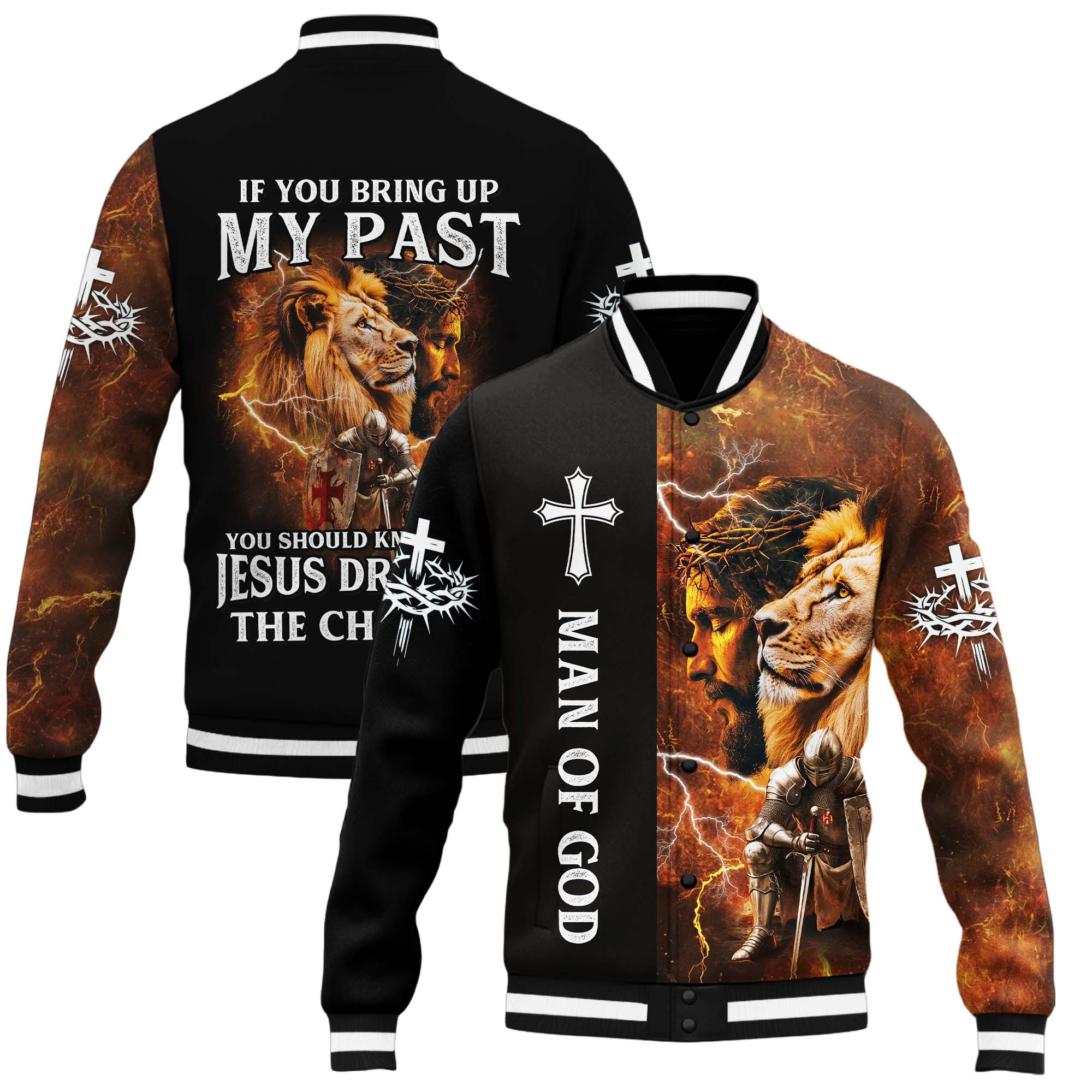 If You Bring Up My Past, You Should Know That Jesus Dropped The  Charges Baseball Jacket