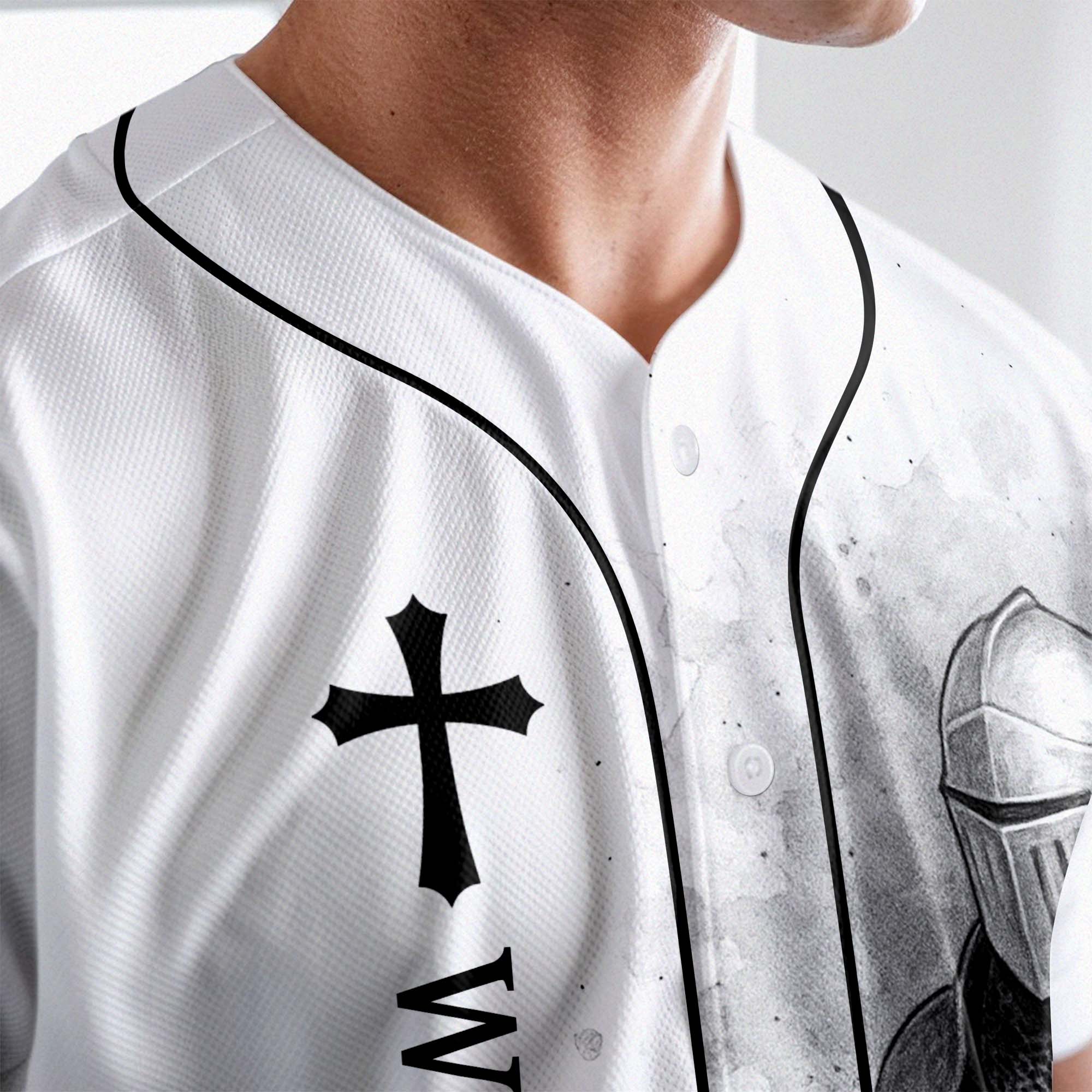 A Warrior Of Christ Custom Name Baseball Jersey