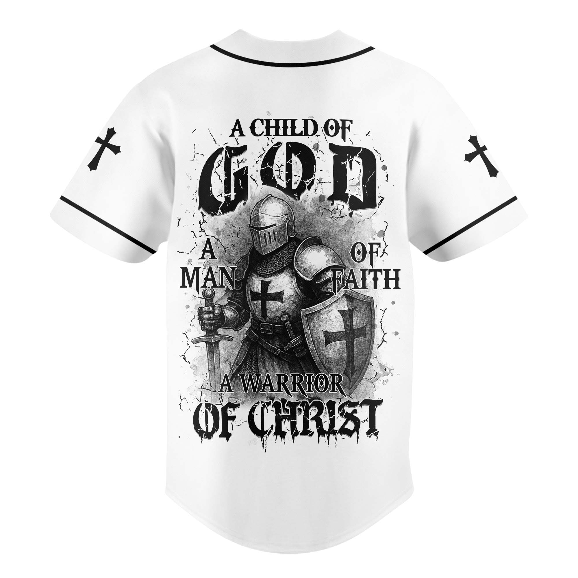 Child of God Warrior of Christ Baseball Jersey 2