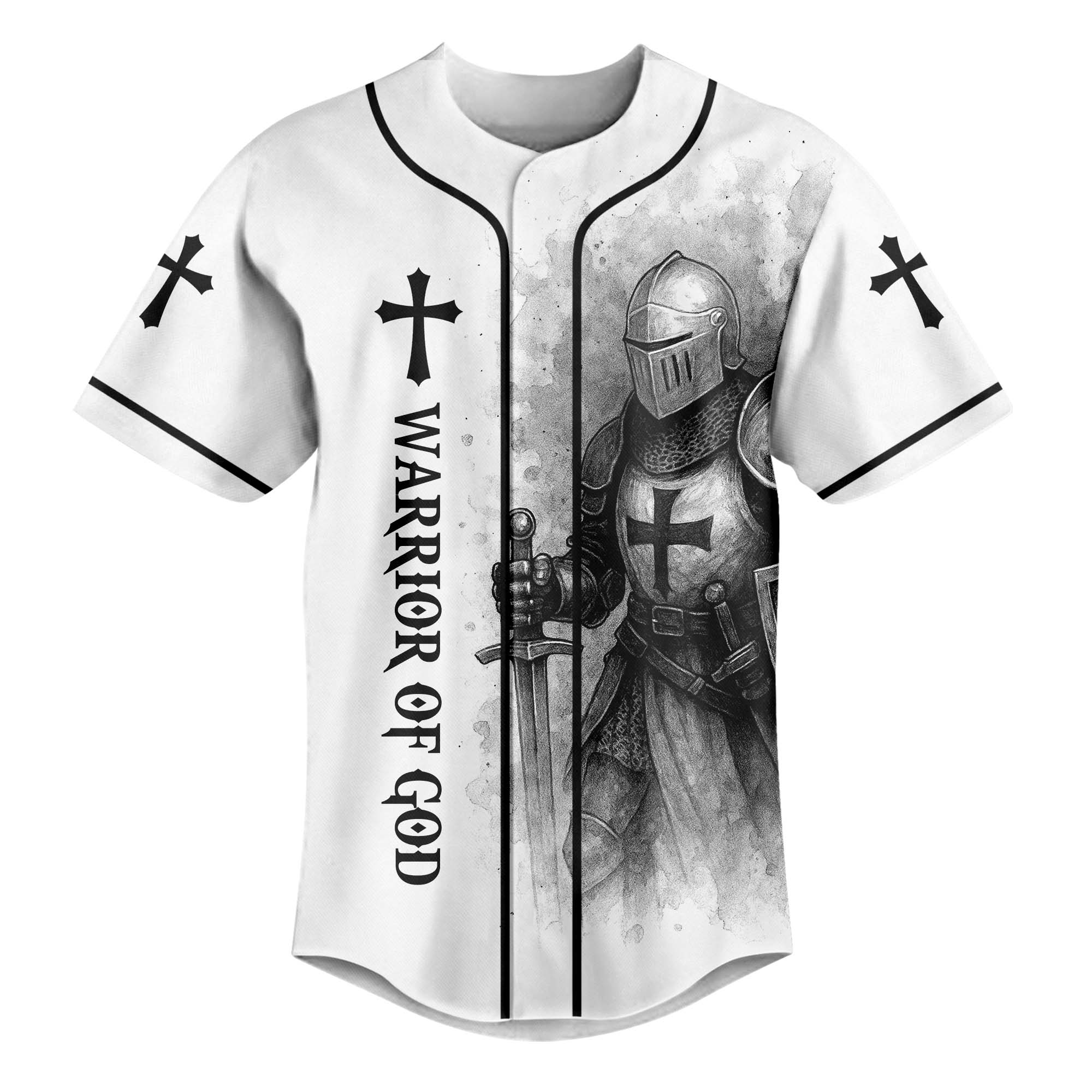 Child of God Warrior of Christ Baseball Jersey 2