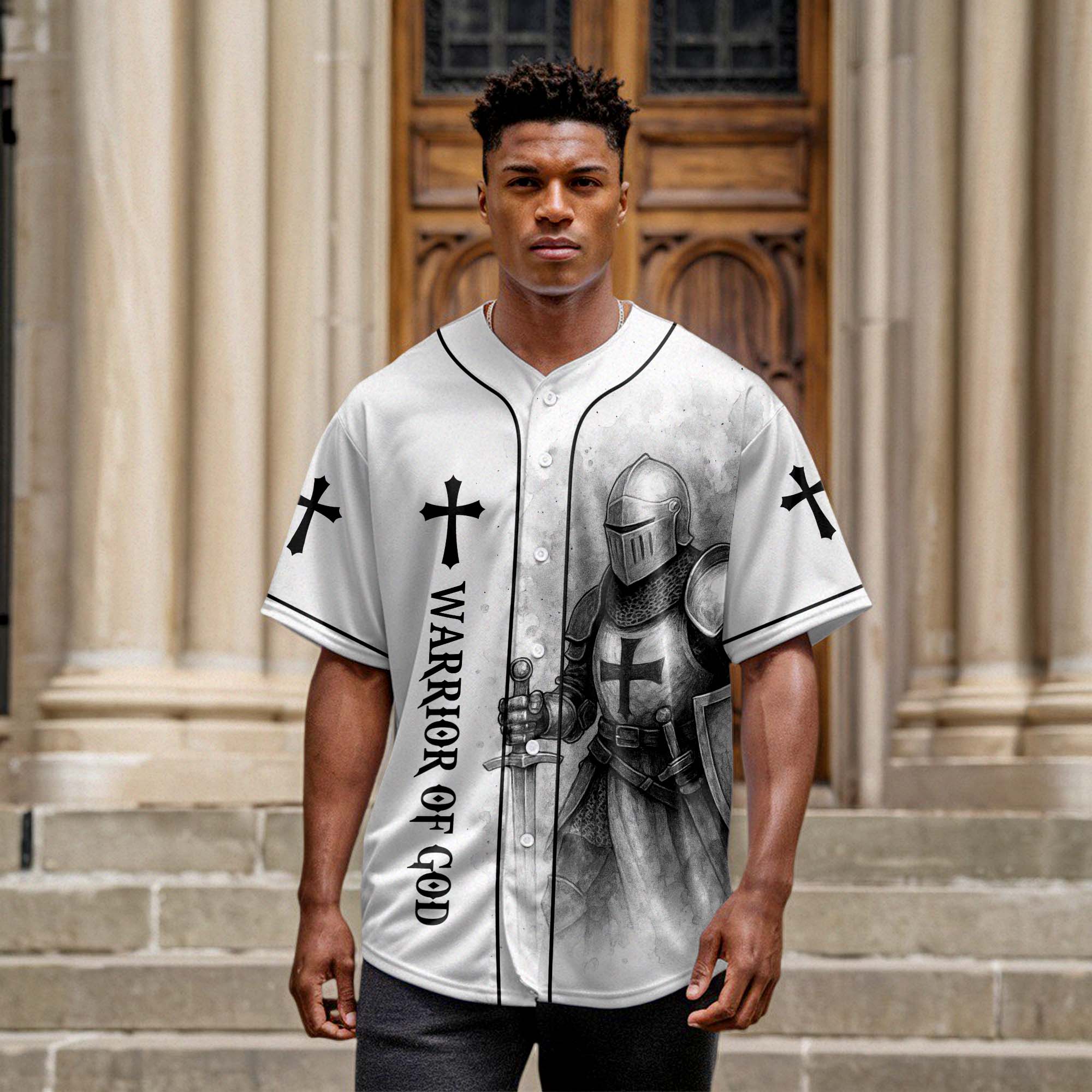 Child of God Warrior of Christ Baseball Jersey 2