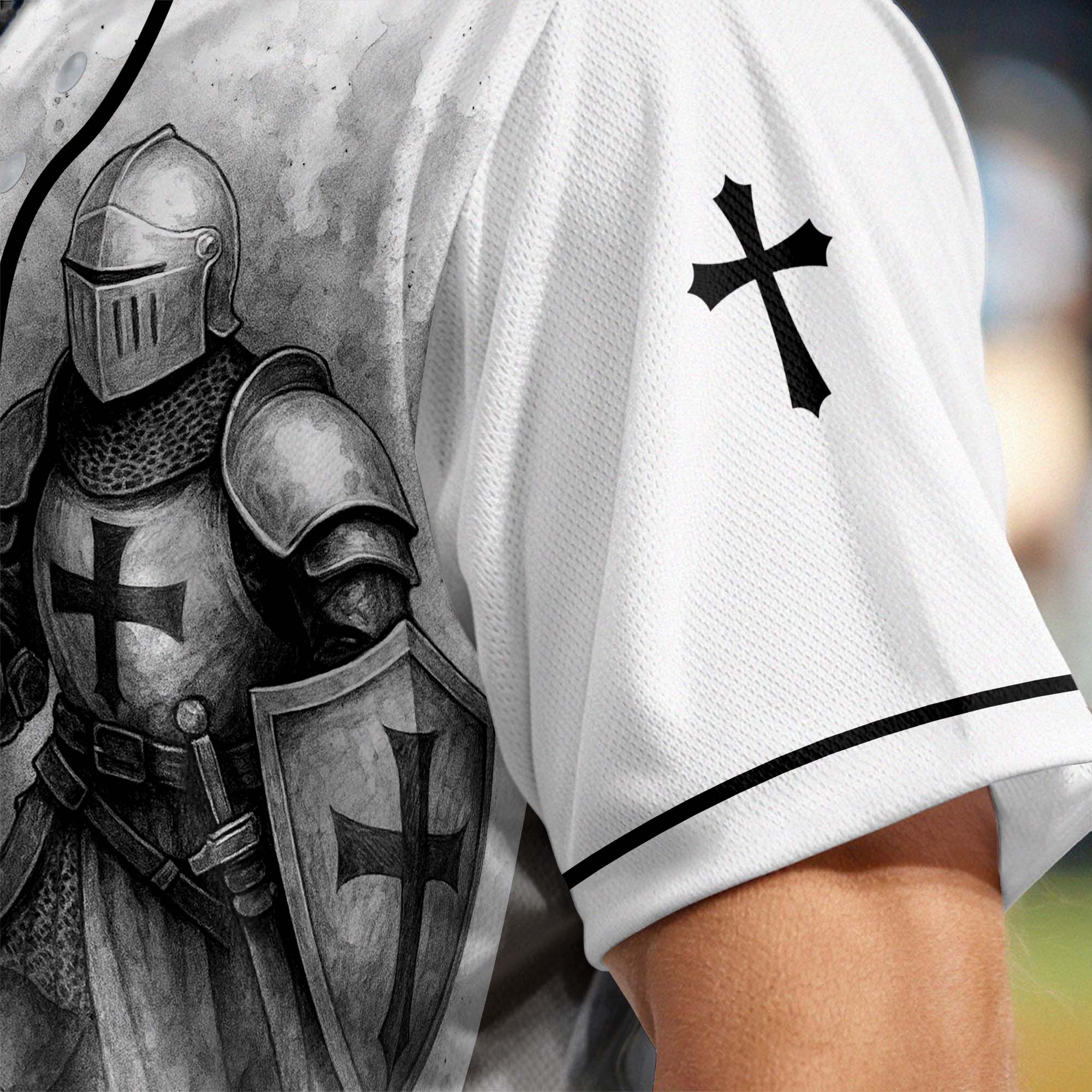 Child of God Warrior of Christ Baseball Jersey 2