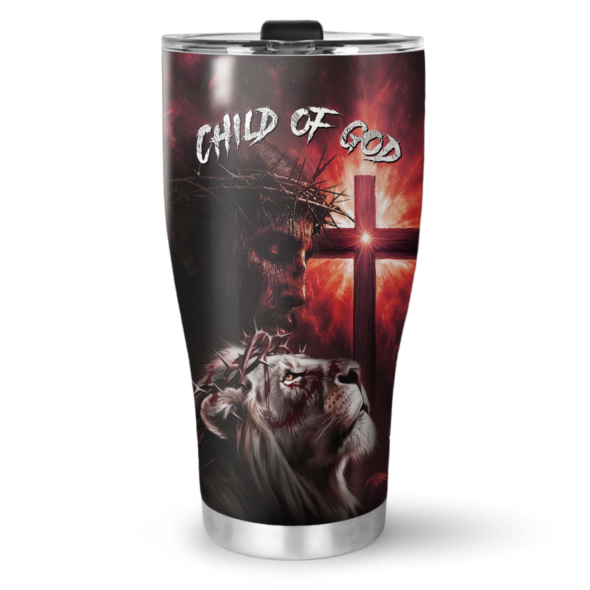 He Died For Me Lion Tumbler