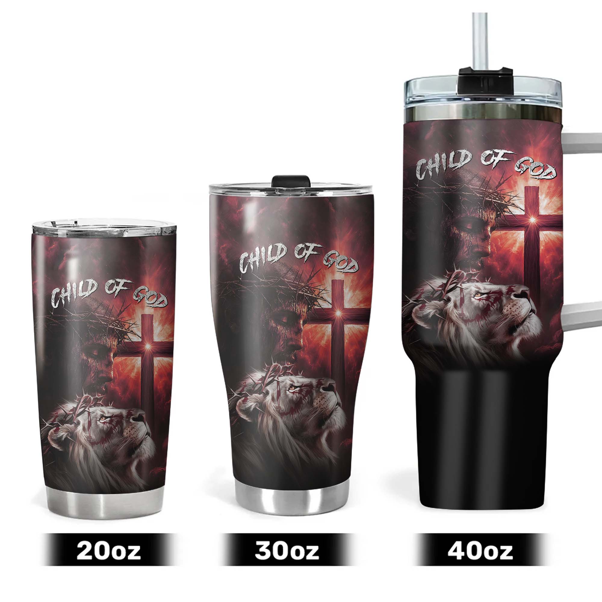 He Died For Me Lion Tumbler