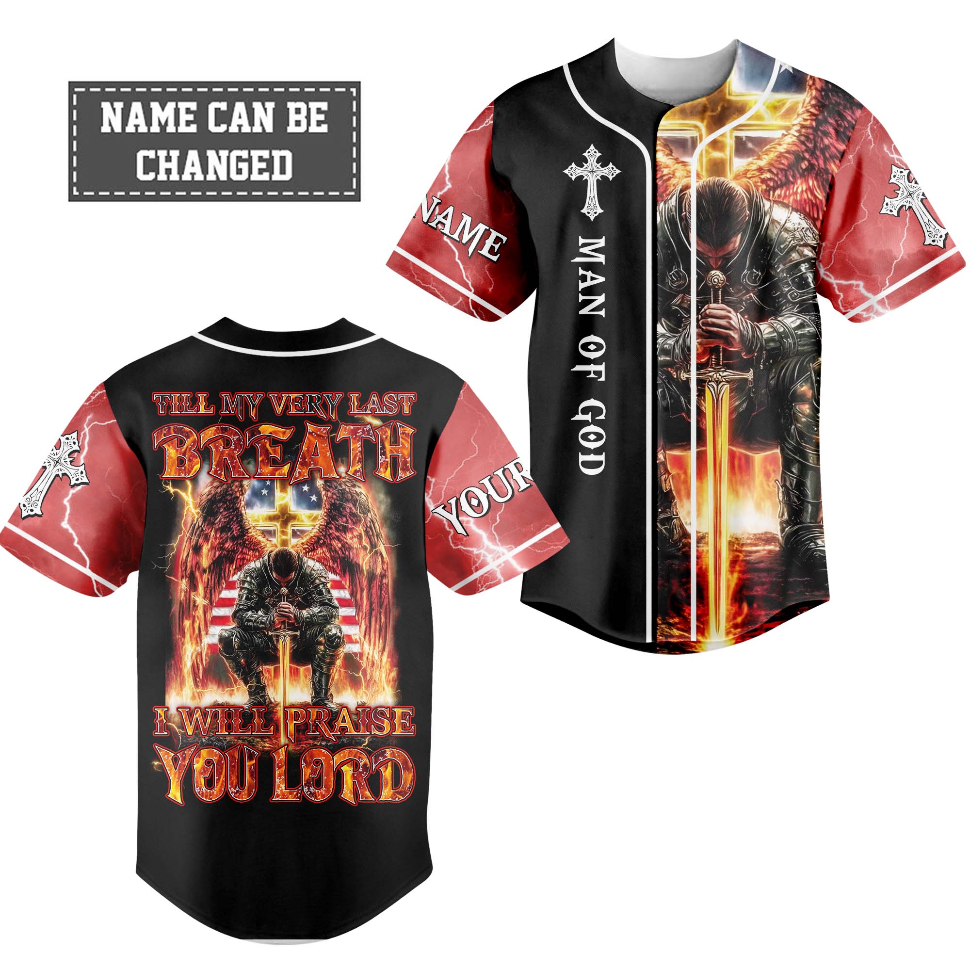 Till My Very Last Breath Custom Name Baseball Jersey