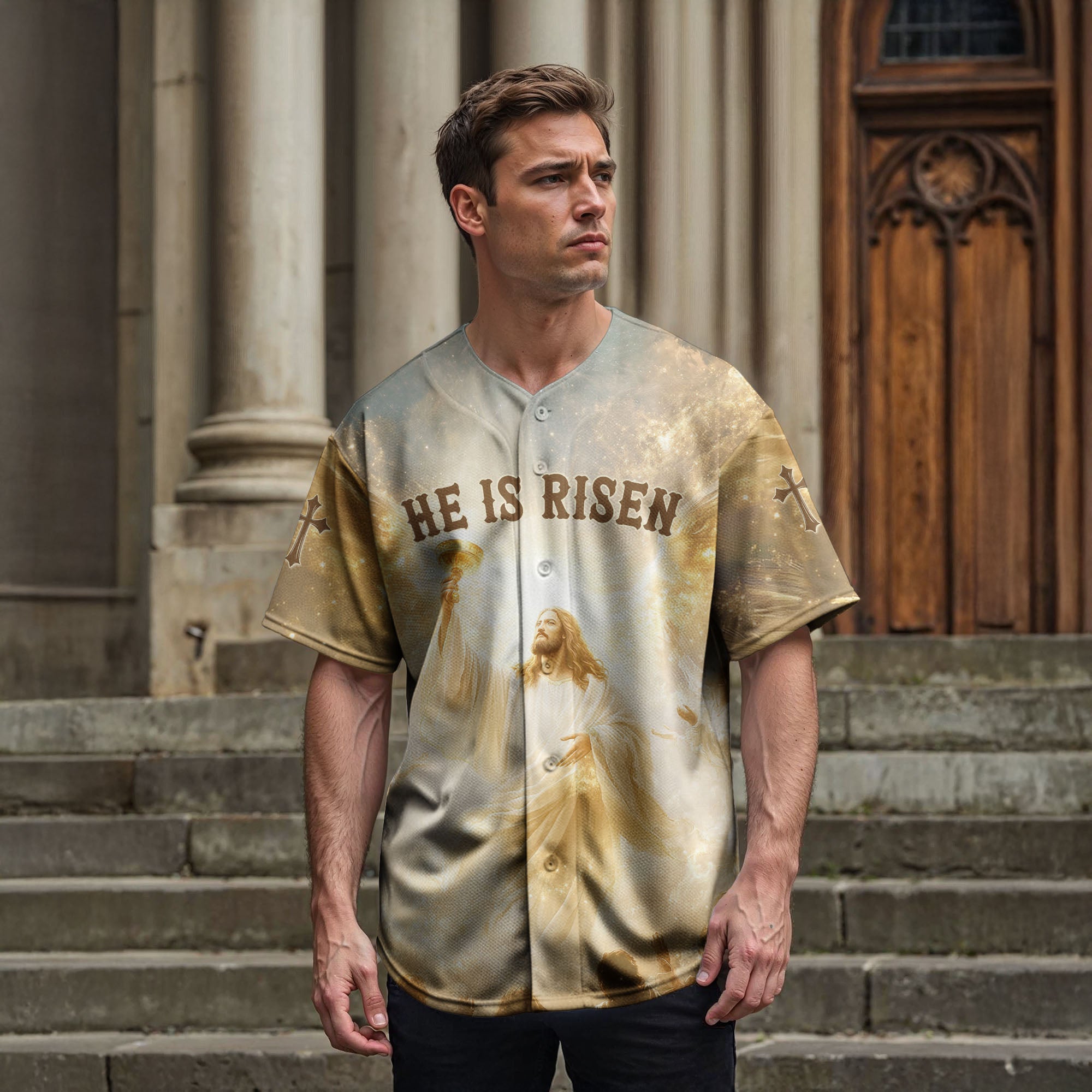 “Risen” Baseball Jersey & Hat Bundle