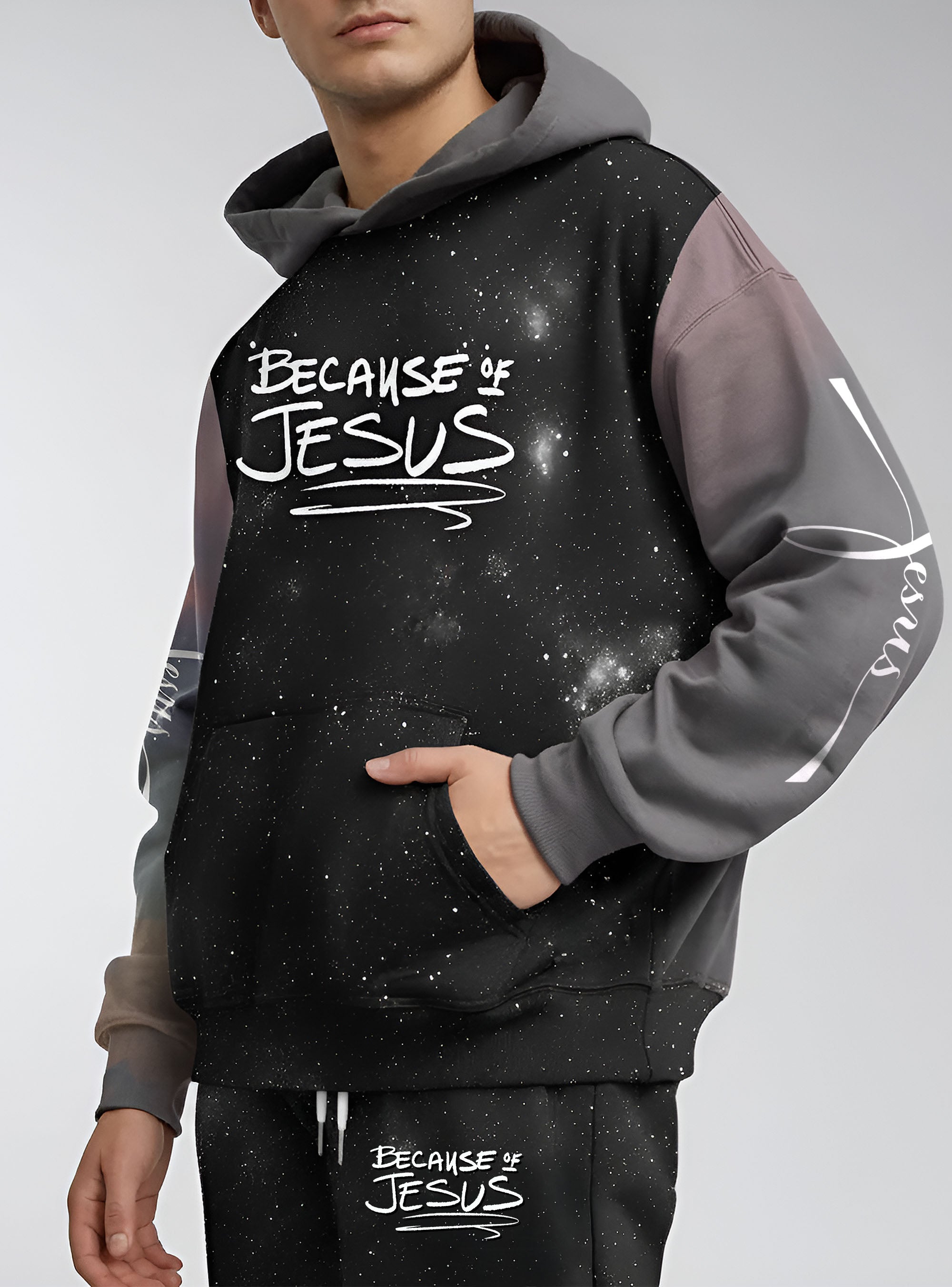 Because Of Jesus Hoodie & Socks Set