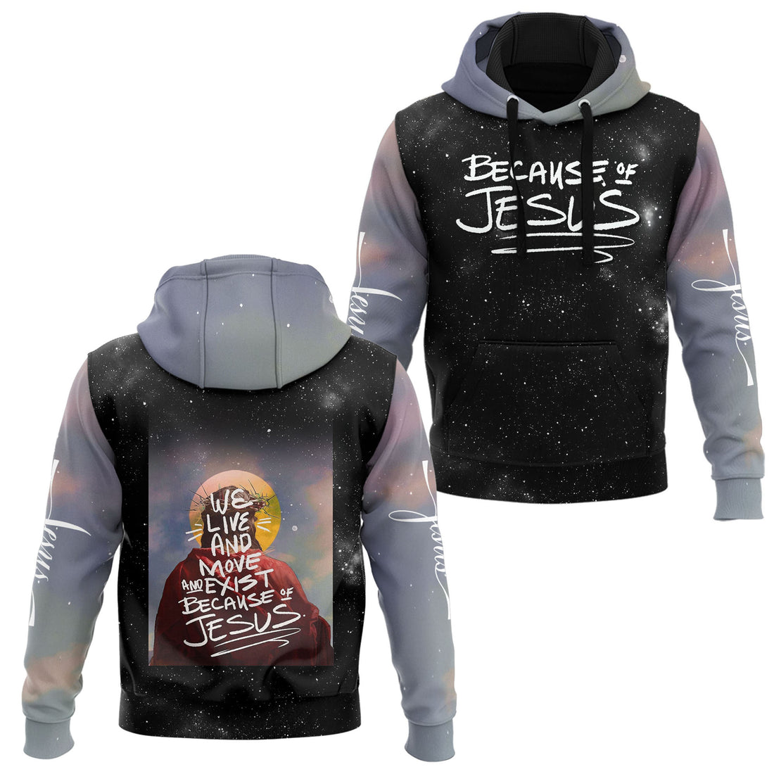 Because Of Jesus Hoodie & Socks Set