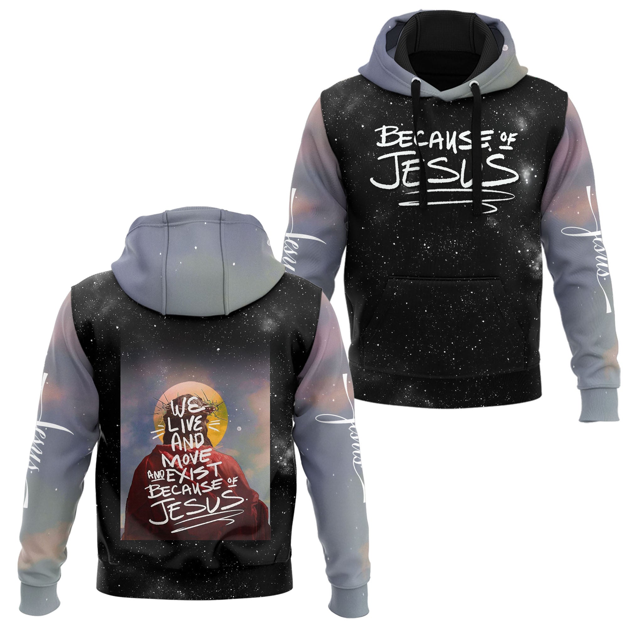 Because Of Jesus Hoodie & Socks Set