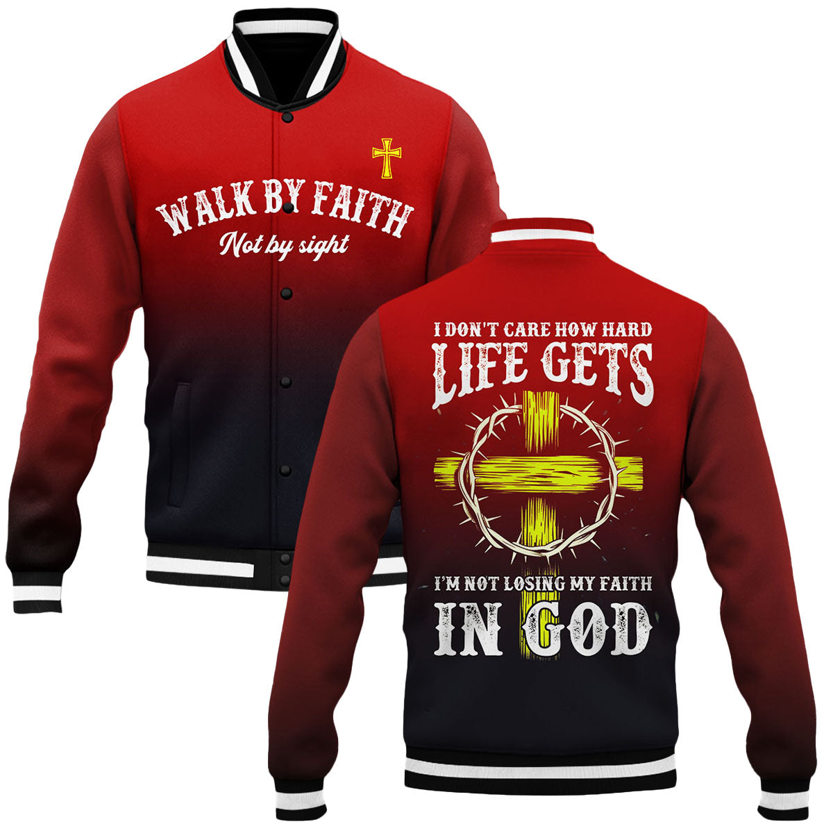 "Faithwalk" Baseball Jacket
