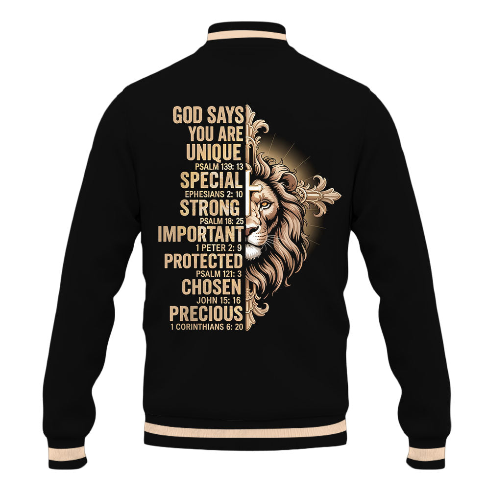 Black Man Of God Baseball Jacket