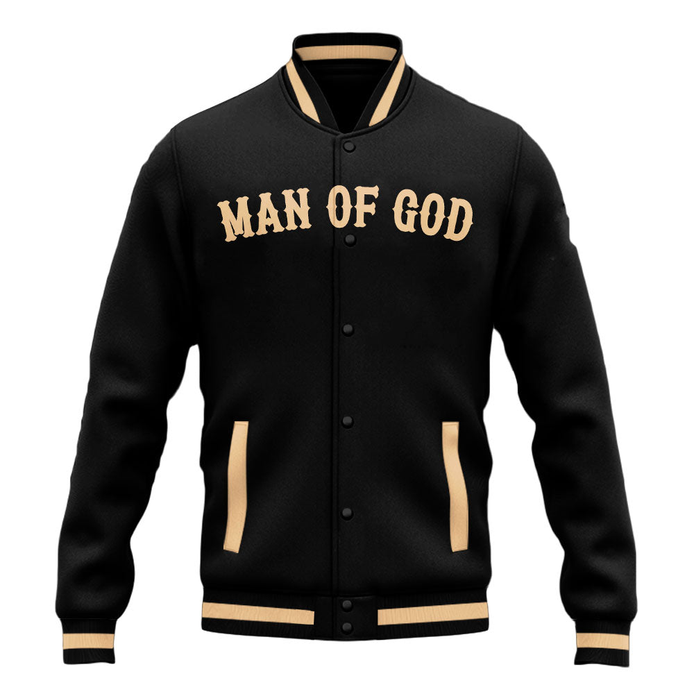 Black Man Of God Baseball Jacket