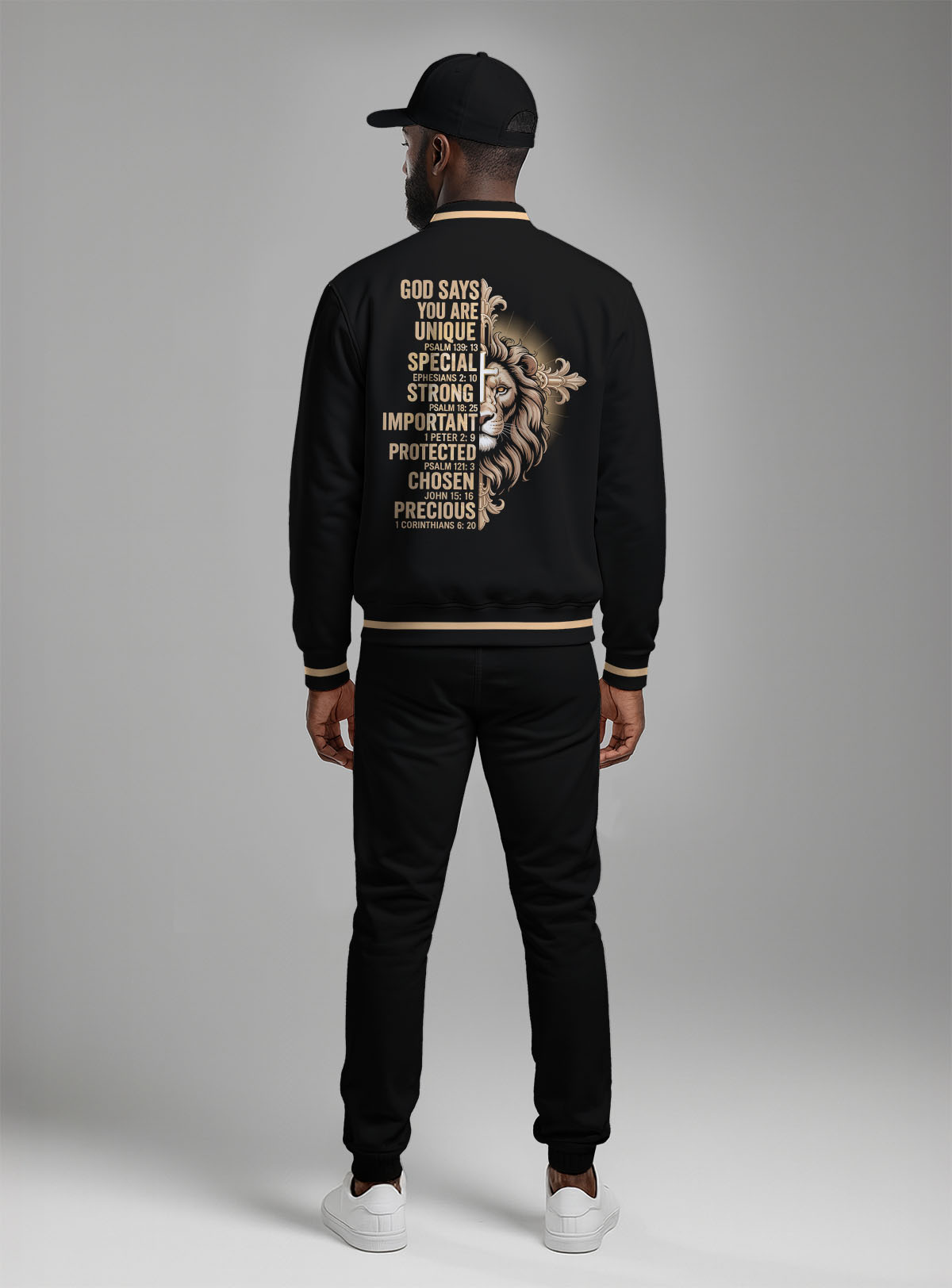 Black Man Of God Baseball Jacket