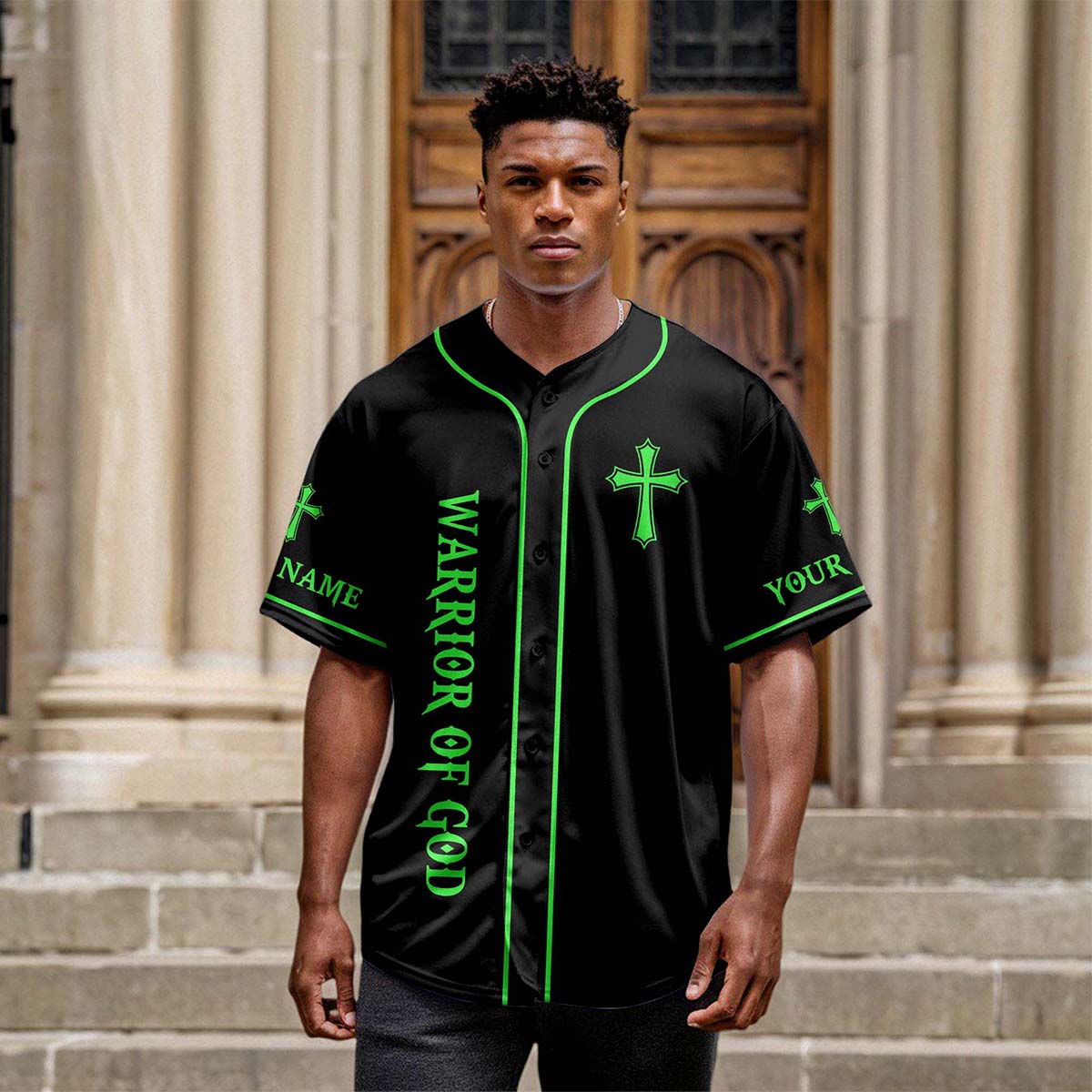 The Lord Is With You Mighty Warrior Custom Name Baseball Jersey