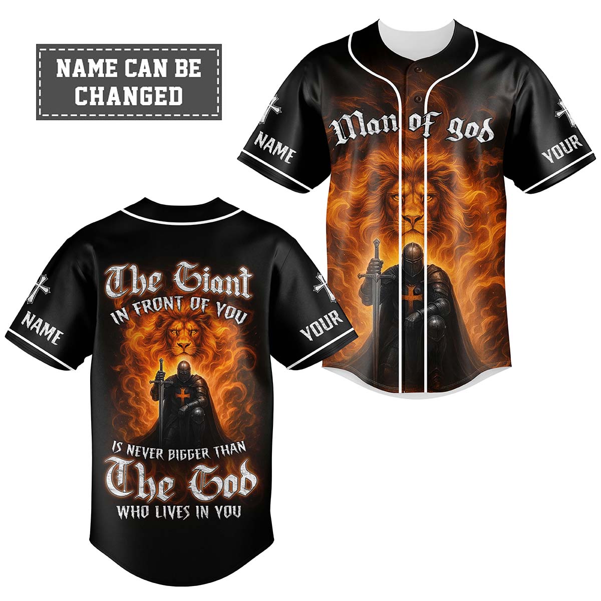 The Giant In Front Of You Custom Name Baseball Jersey