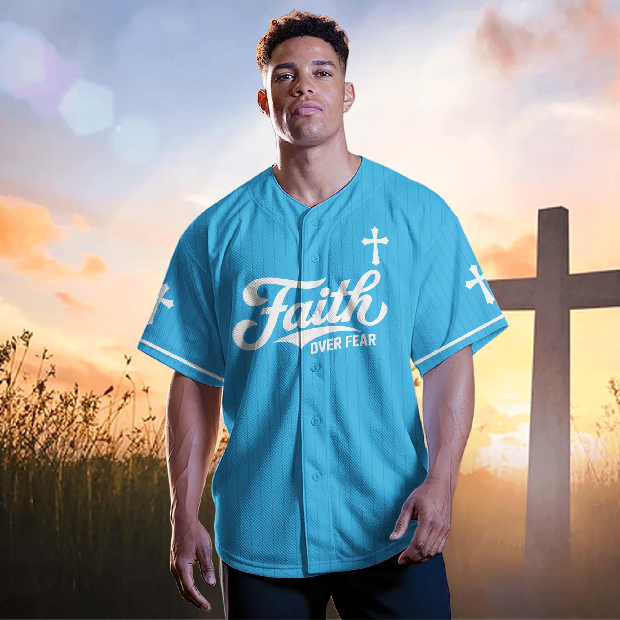 Faith Over Fear Baseball Jersey
