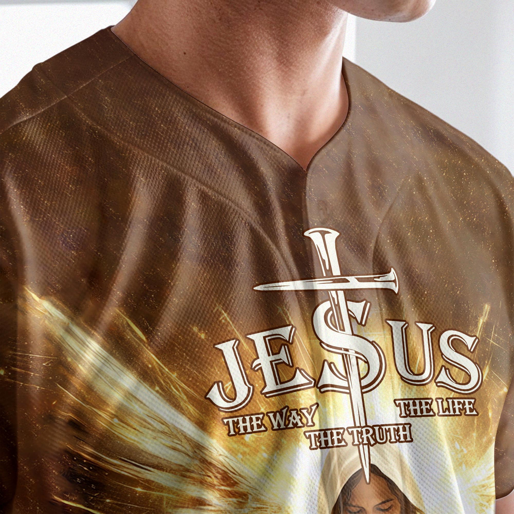 Jesus The Way, The Truth, The Life Baseball Jersey