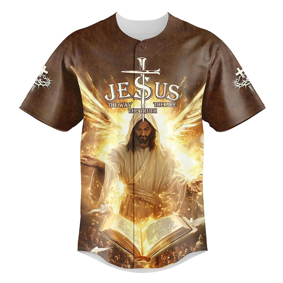 Jesus The Way, The Truth, The Life Custom Name Baseball Jersey