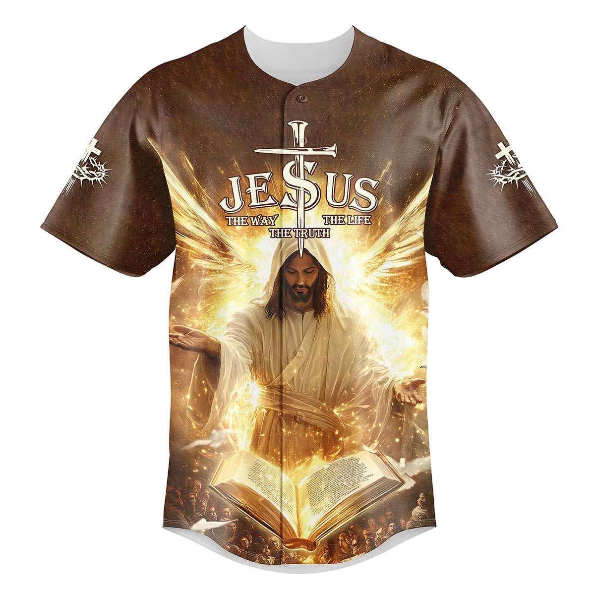 Jesus The Way, The Truth, The Life Custom Name Baseball Jersey