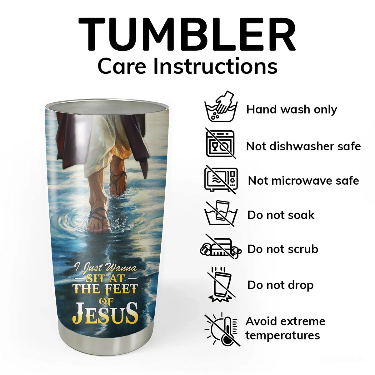 I Just Wanna Sit At The Feet Of Jesus Tumbler