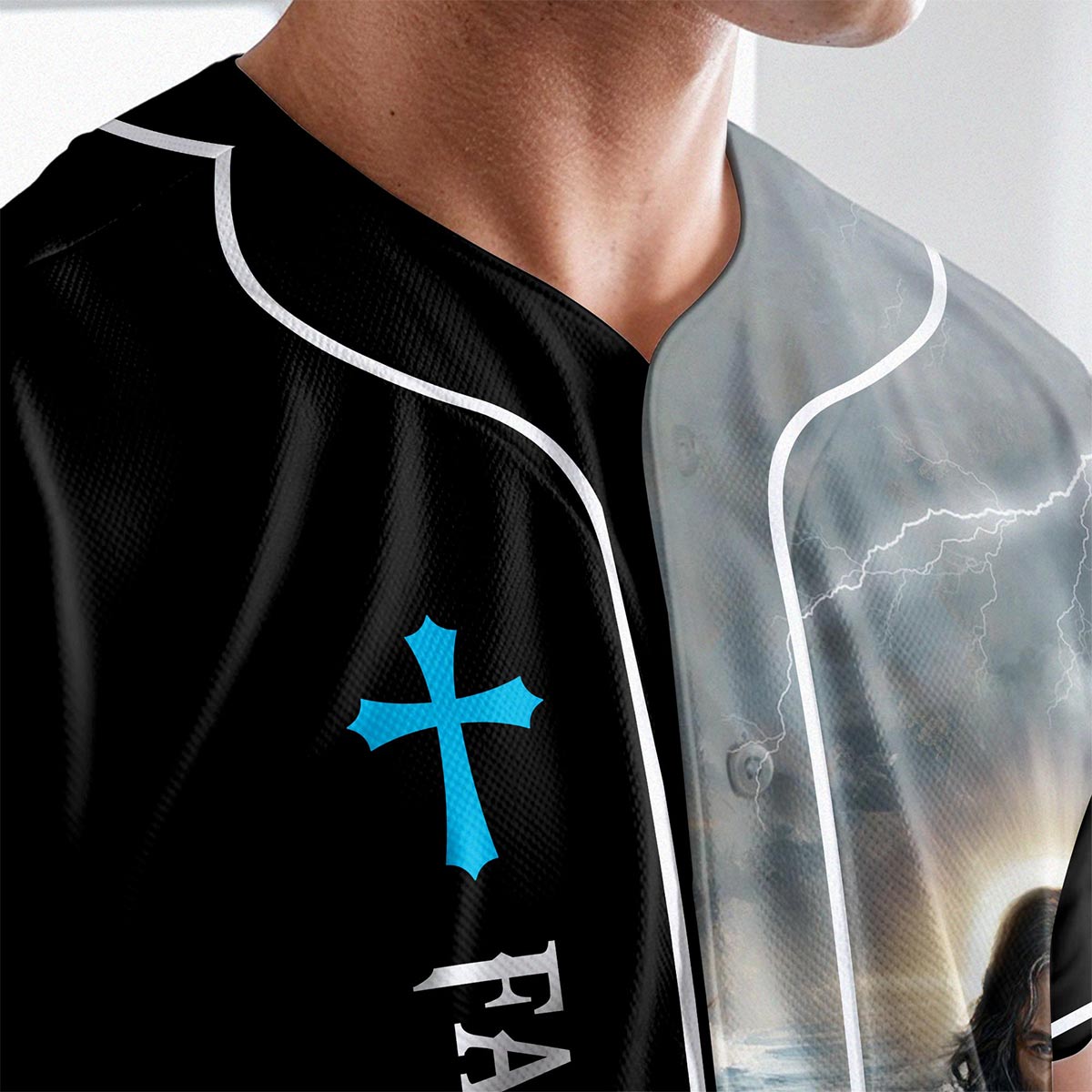 When Life Knocks Me Down Jesus Picks Me Up Custom Name Baseball Jersey