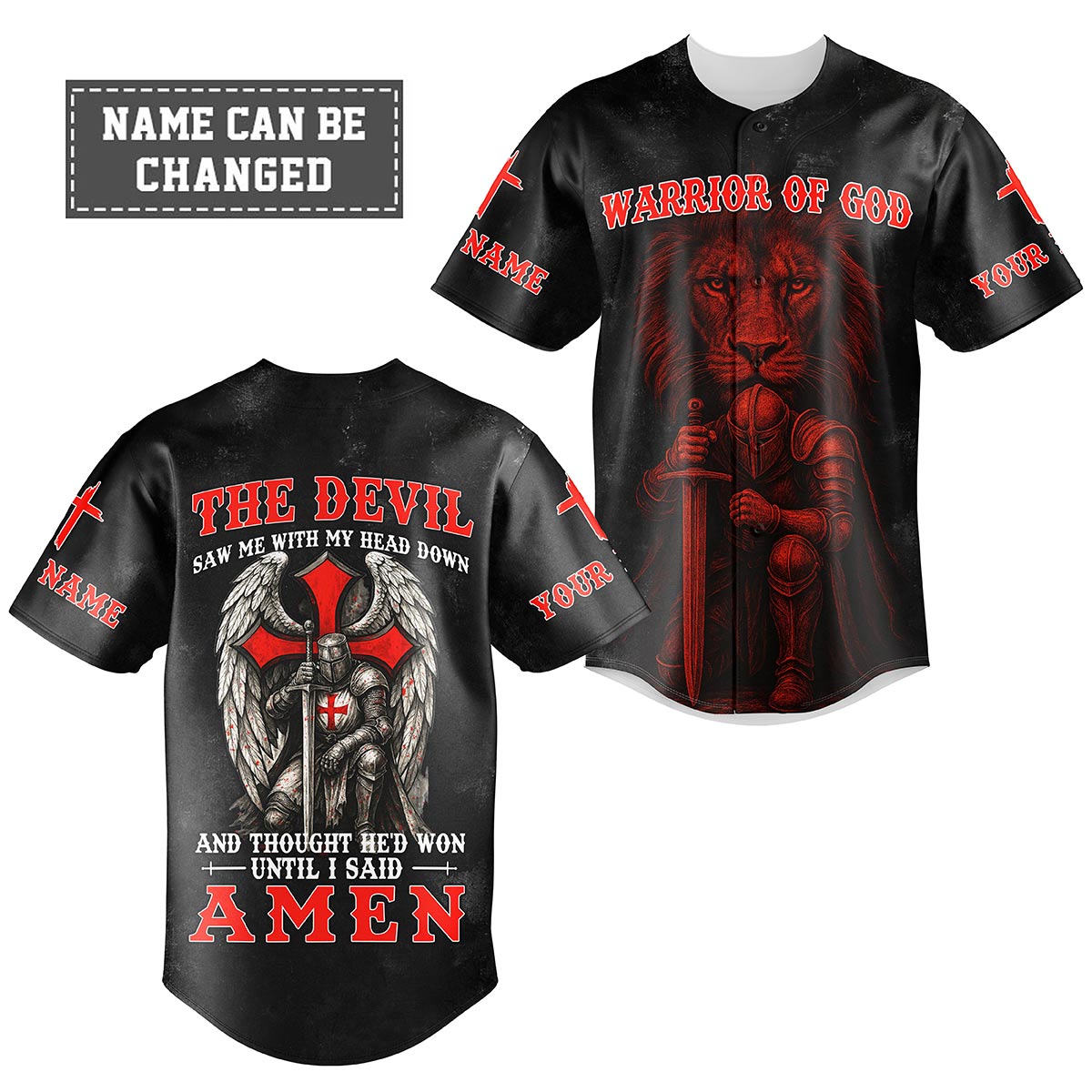 The Devil Saw Me With My Head Down Custom Name Baseball Jersey