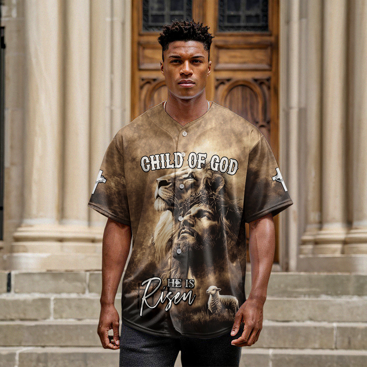 Jesus He Is Risen Baseball Jersey
