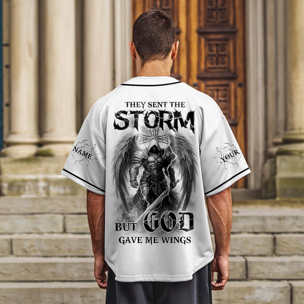 They Sent The Storm Custom Name Baseball Jersey