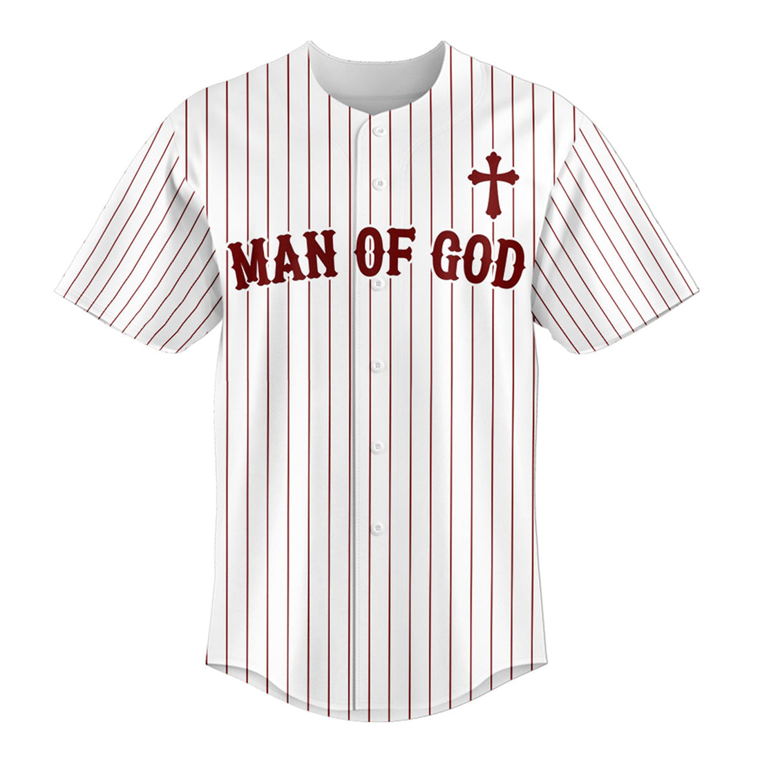 Man Of God Striped Baseball Jersey